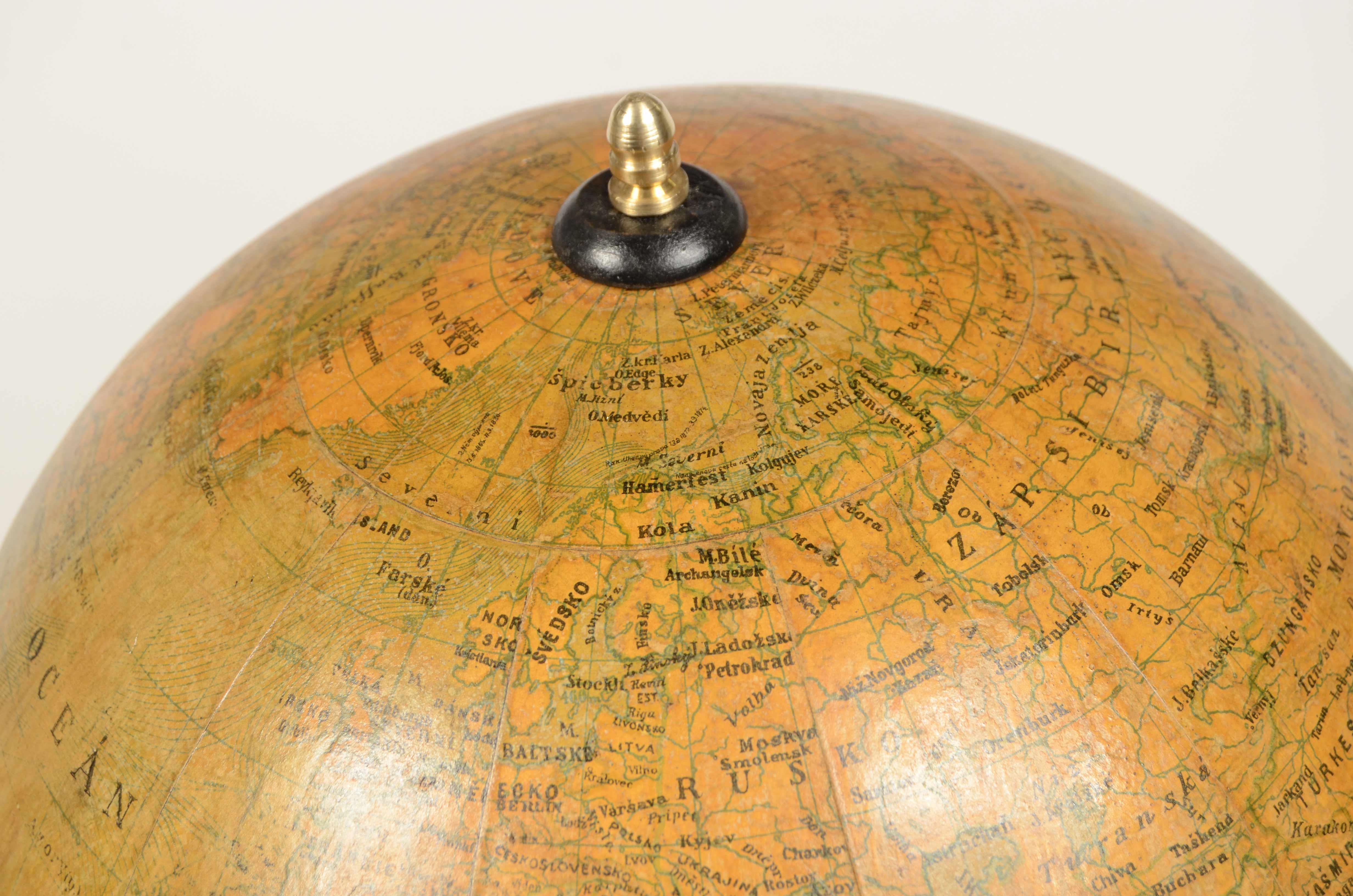 Globo terrestre del geografo e cartografo dell’ Impero Austro-Ungarico Jan Felkl en venta 10
