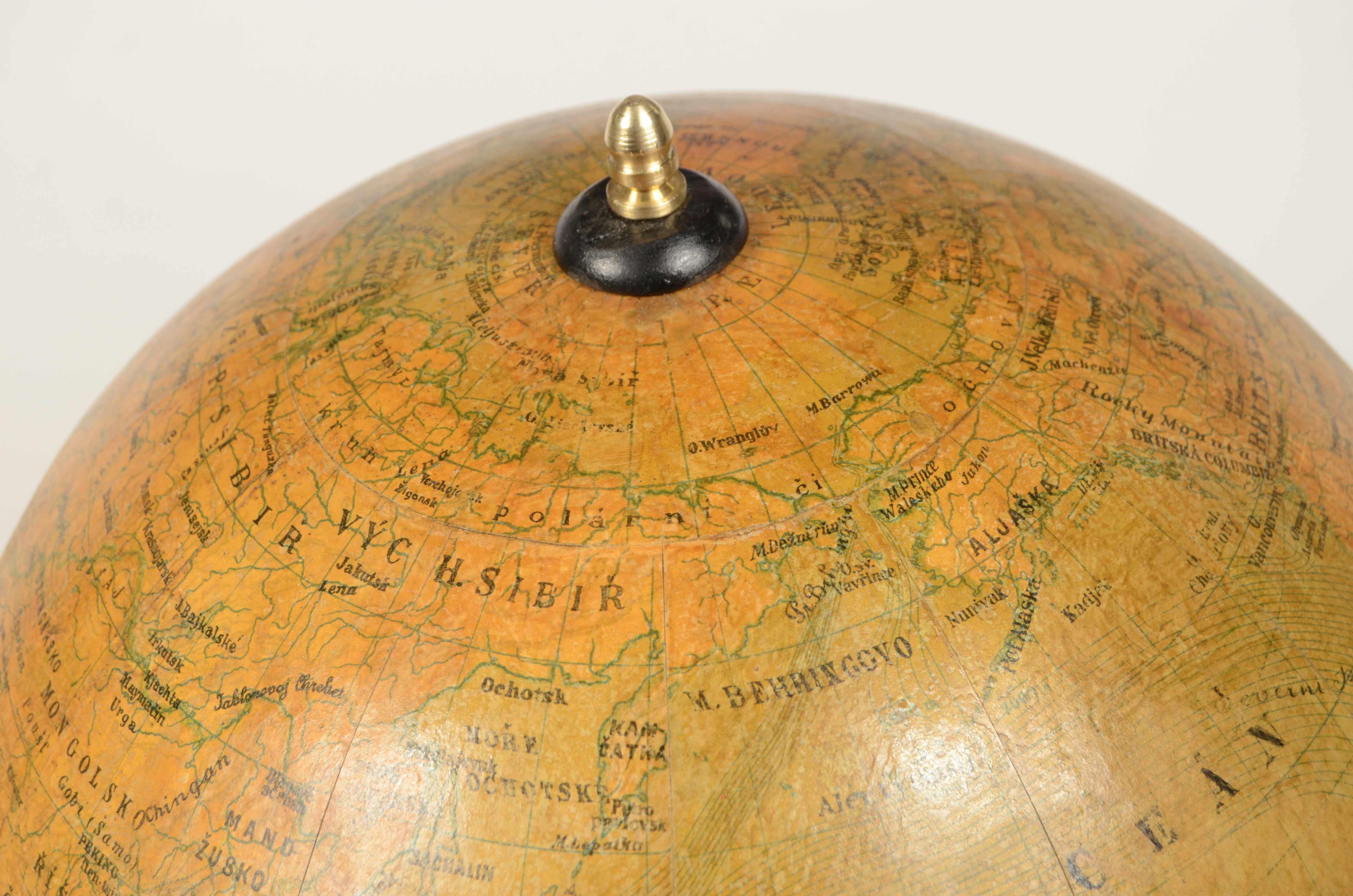 Globo terrestre del geografo e cartografo dell’ Impero Austro-Ungarico Jan Felkl en venta 12
