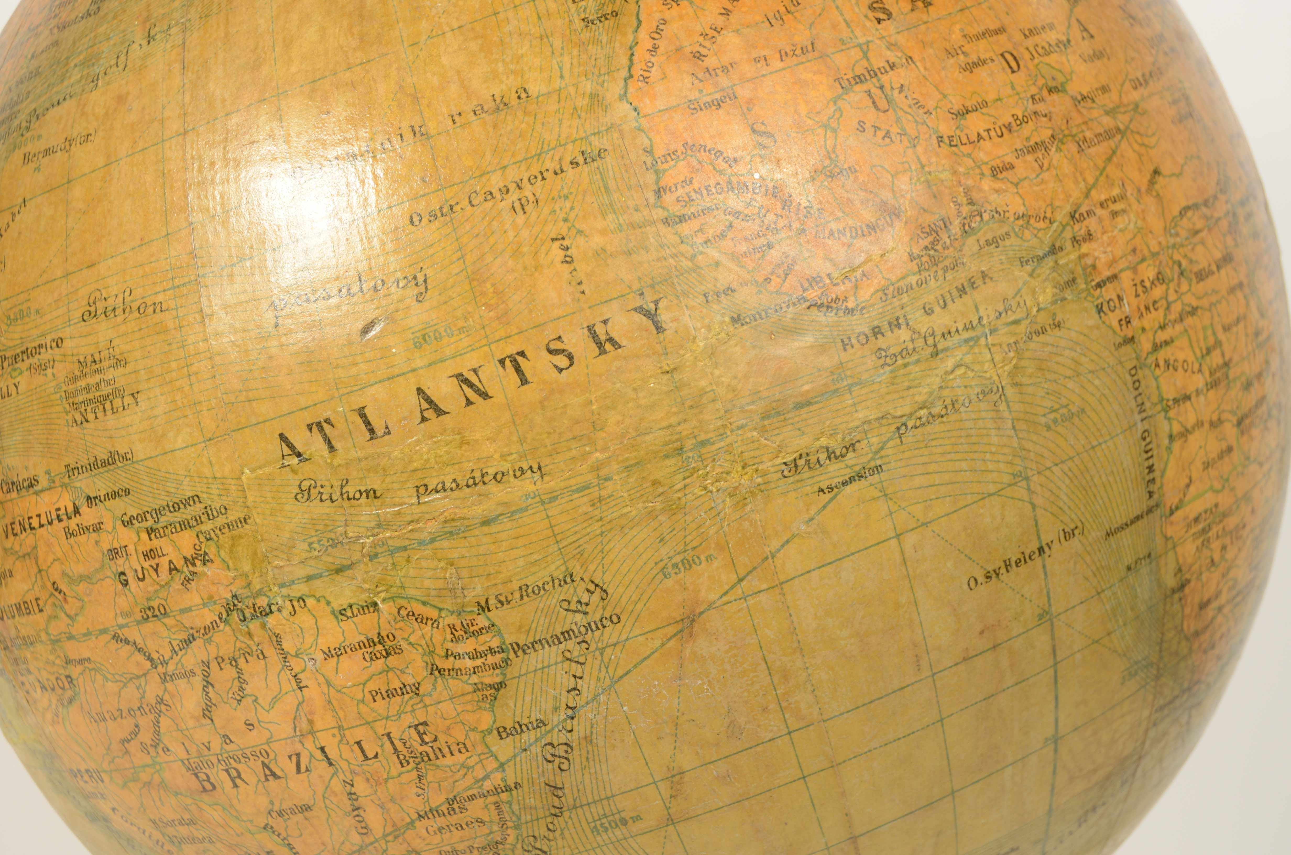 Globo terrestre del geografo e cartografo dell’ Impero Austro-Ungarico Jan Felkl en venta 3