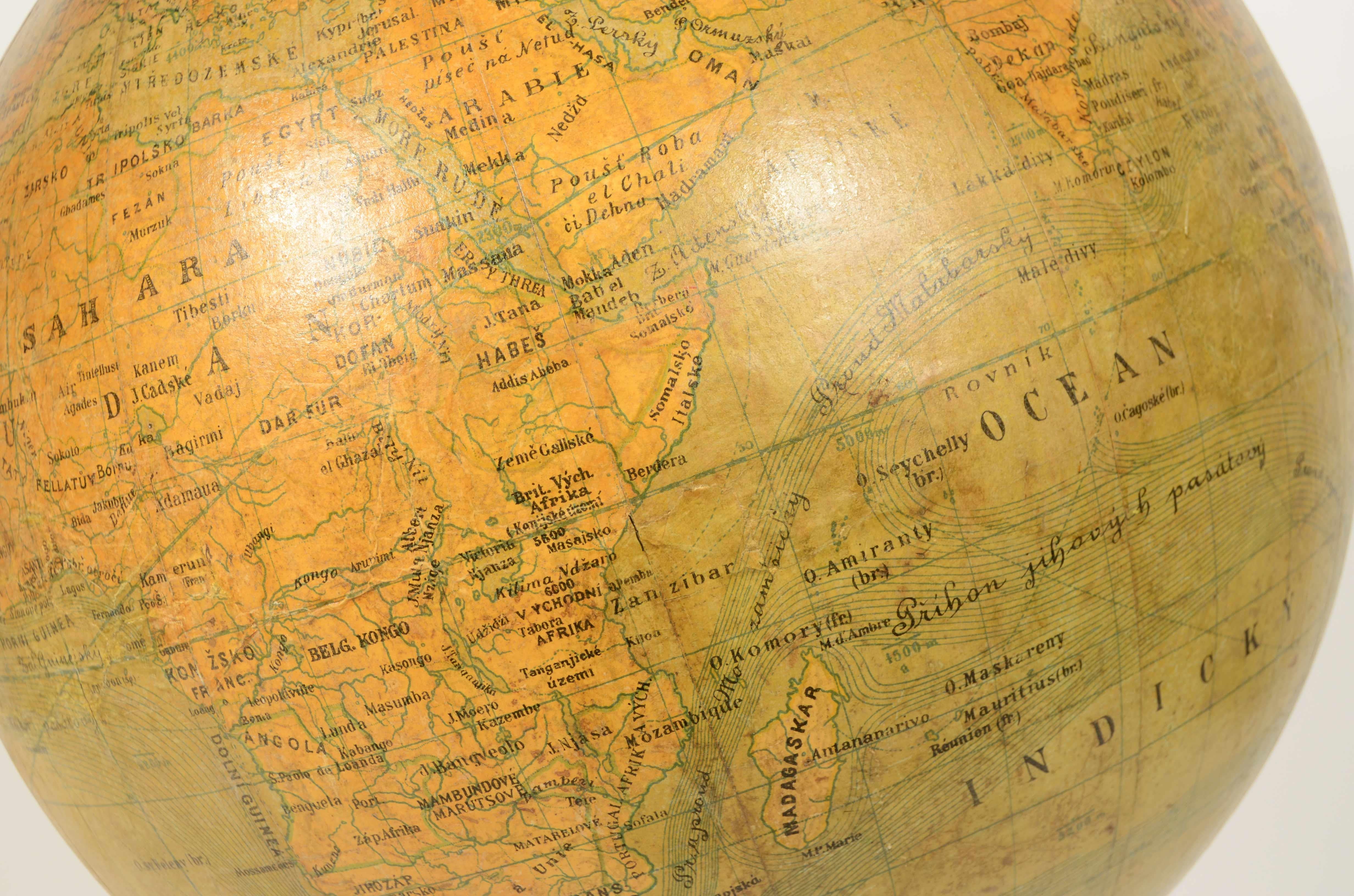 Globo terrestre del geografo e cartografo dell’ Impero Austro-Ungarico Jan Felkl en venta 4