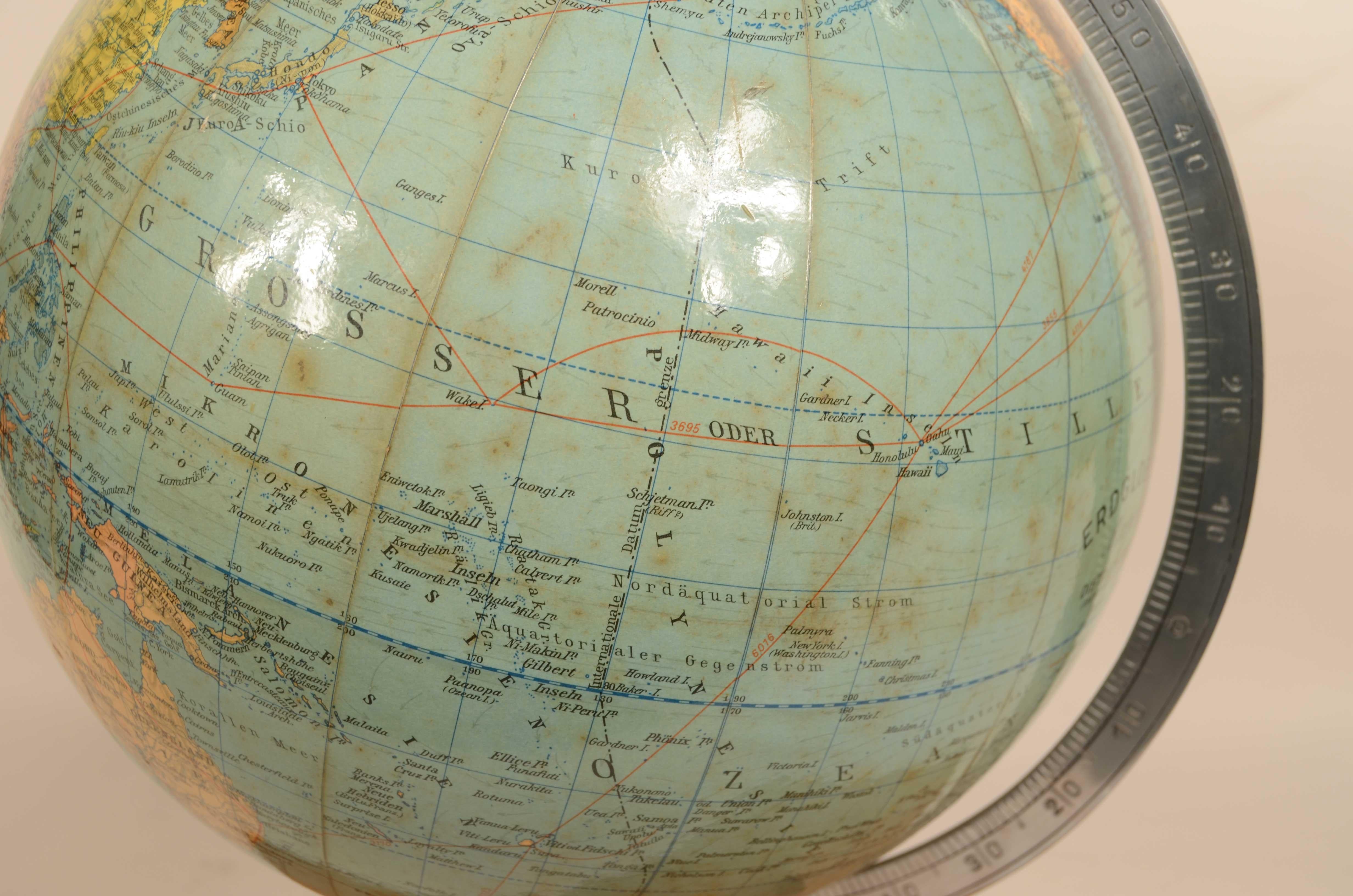 Institut allemand de cartographie globe Dietrich Reimers Berlin 1954 en vente 6