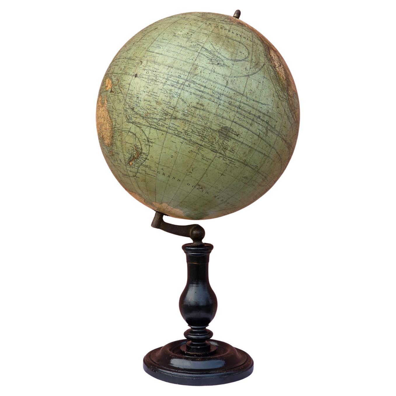 Globo terrestre francese, G. Thomas, Parigi, fine XIX secolo in vendita