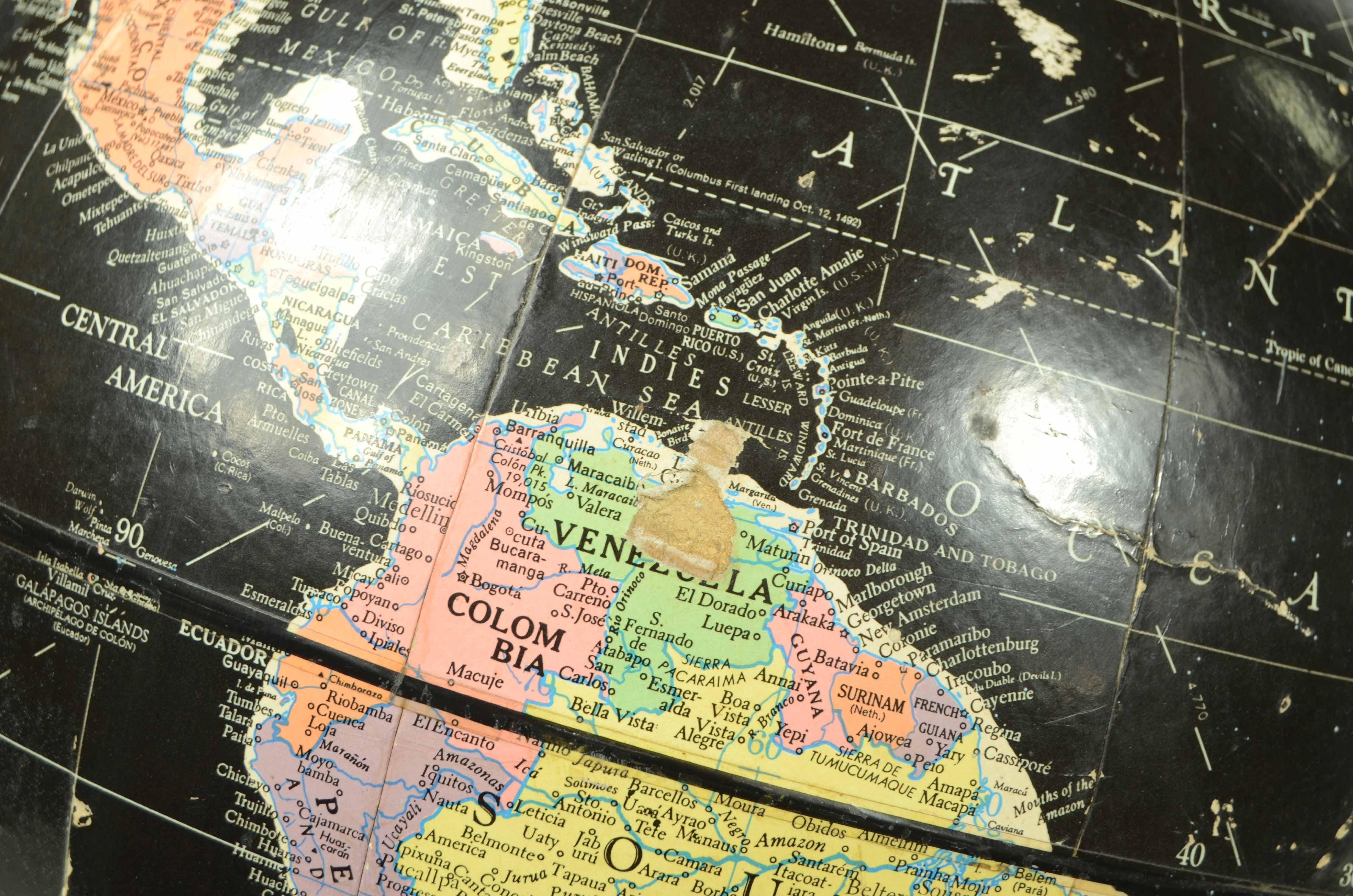 Globo terrestre nero dell’Enciclopedia Britannica degli anni sessanta en vente 4