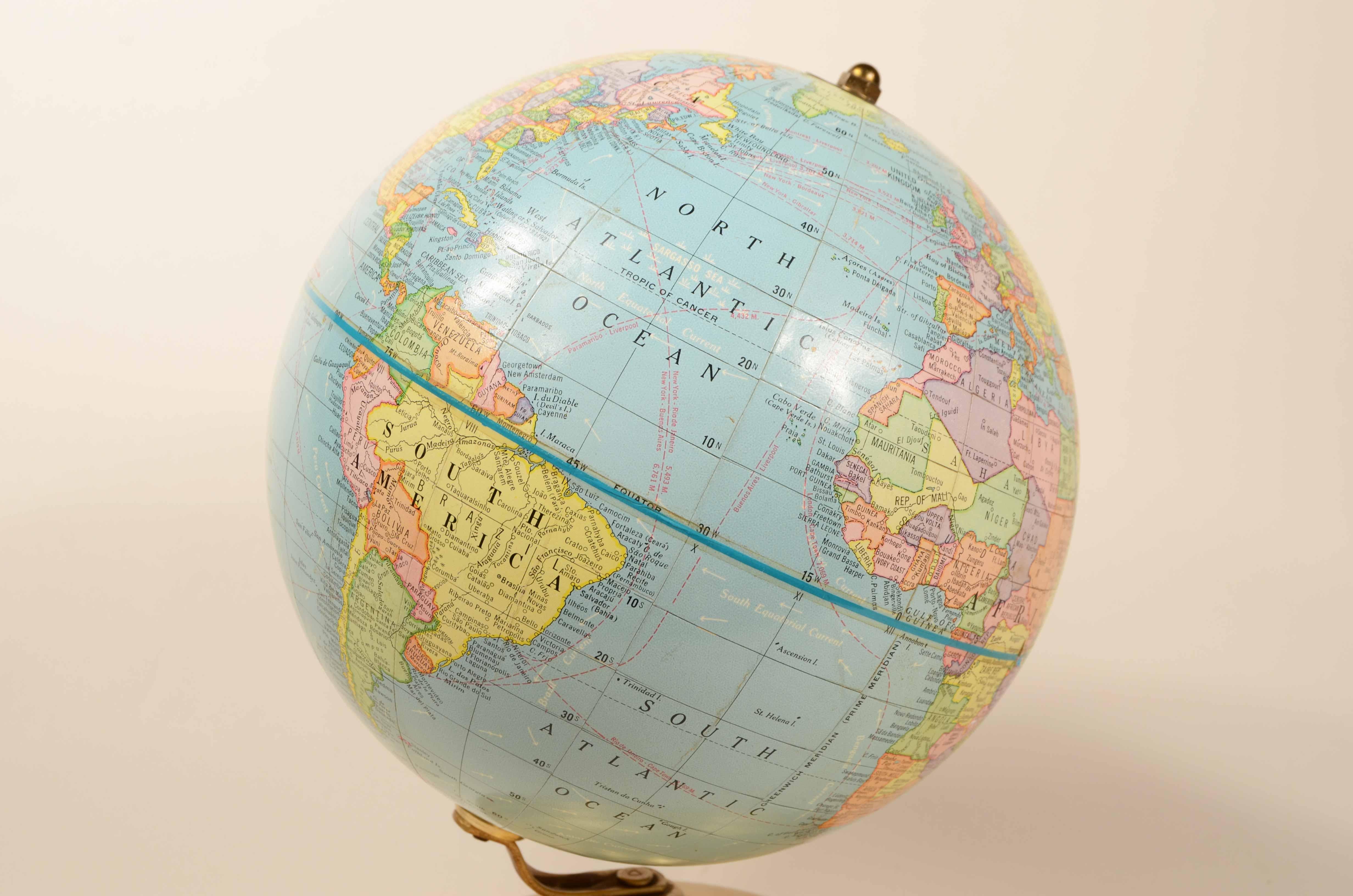 Globe politique Le globe George F. Cram  Indianapolis Indiana 1960 en vente 2
