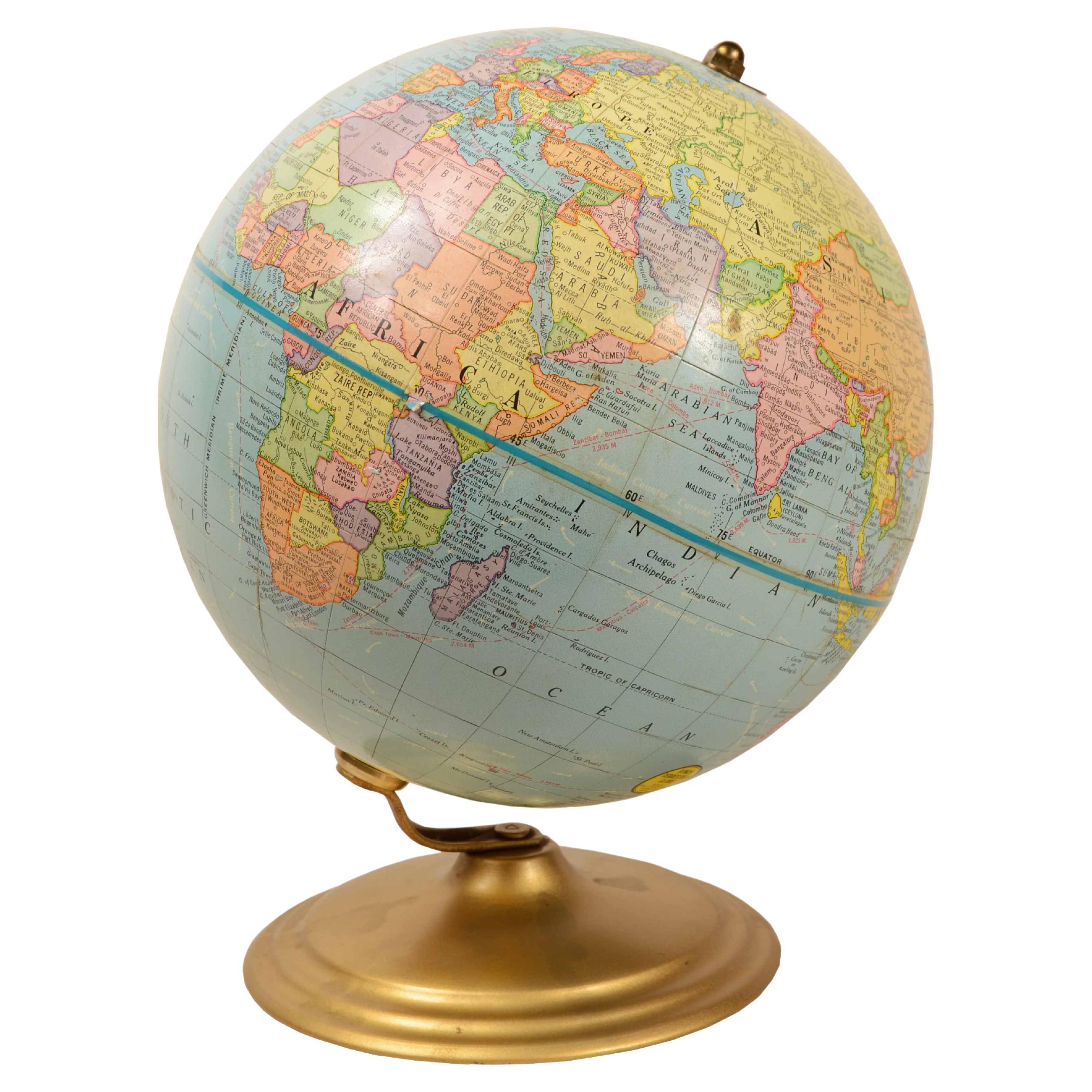 Political globe The George F. Cram  Indianapolis Indiana 1960s