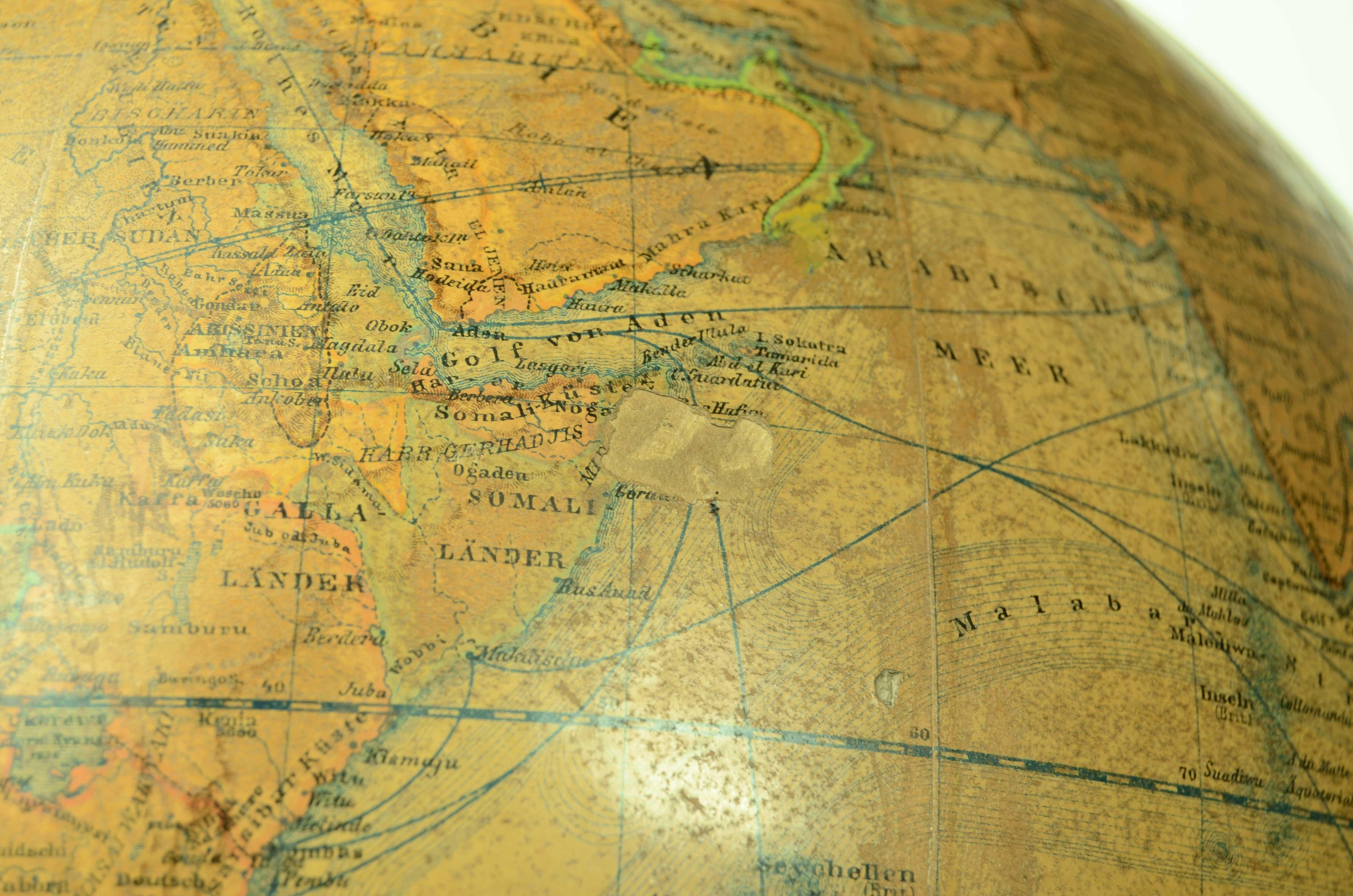 Globo terrestre realizzato alla fine del XIX secolo da Ernst Schotte di Berlino in vendita 6