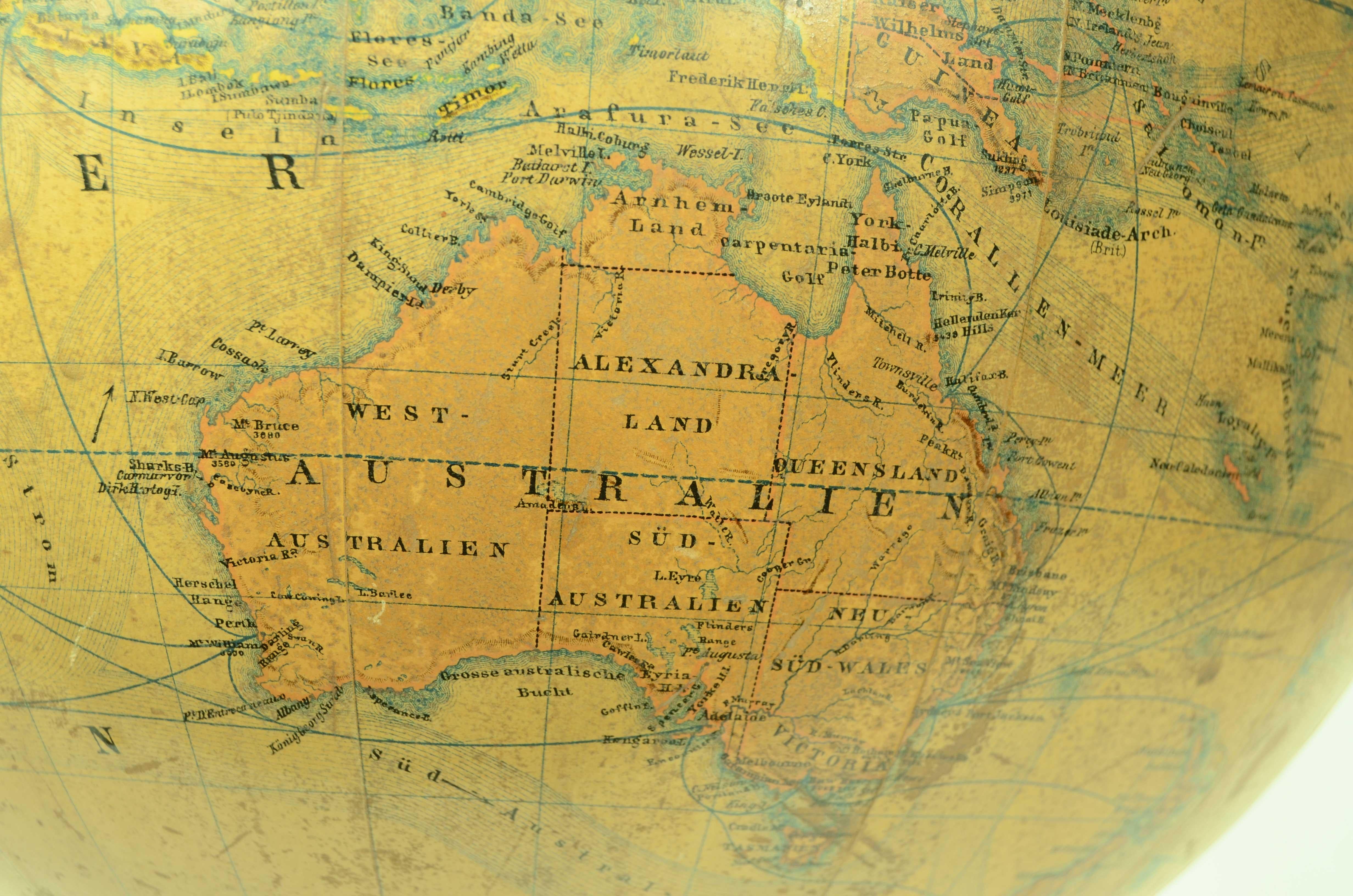 Globo terrestre realizzato alla fine del XIX secolo da Ernst Schotte di Berlino in vendita 7