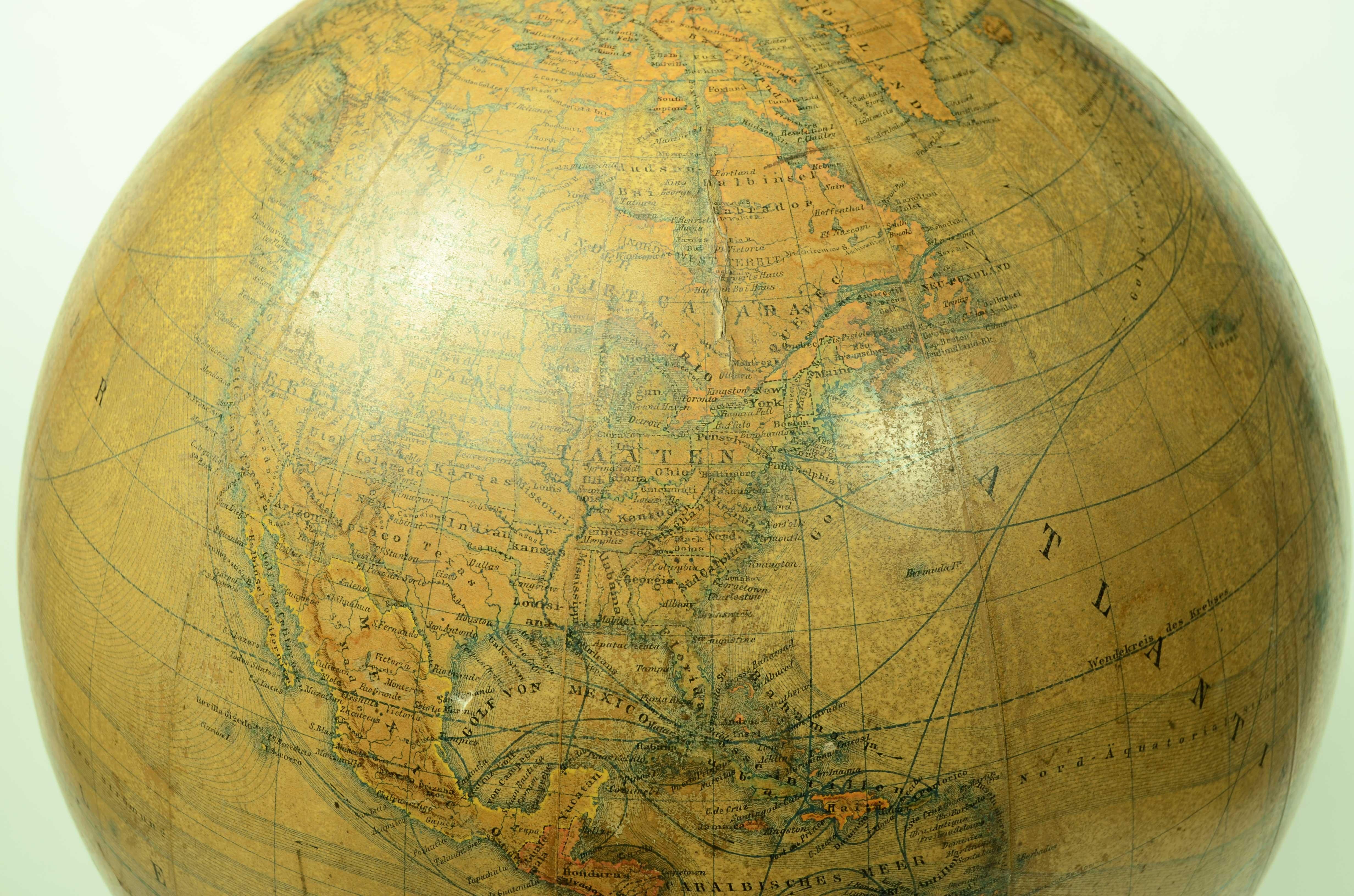 Globo terrestre realizzato alla fine del XIX secolo da Ernst Schotte di Berlino in vendita 12