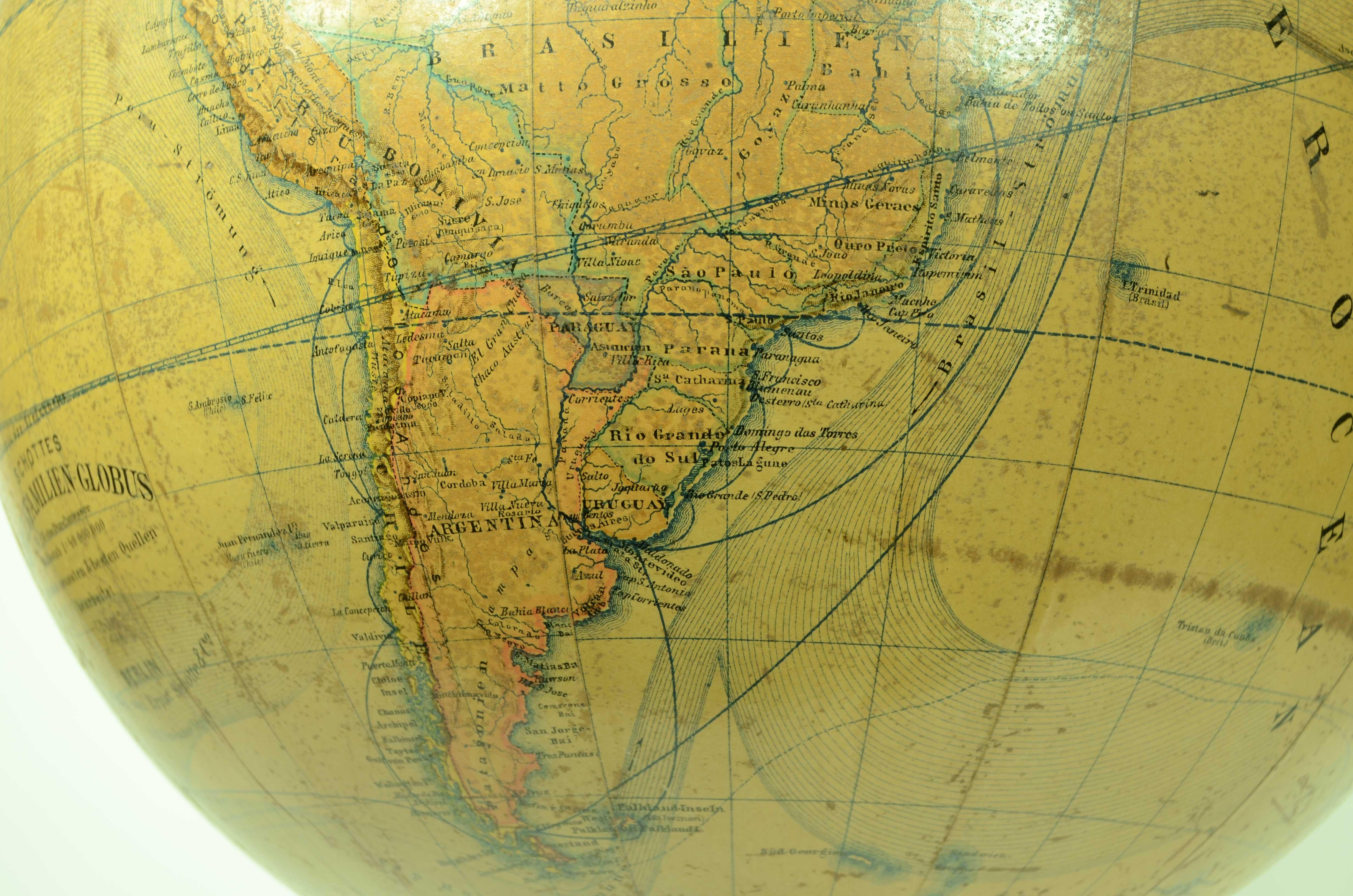 Globo terrestre realizzato alla fine del XIX secolo da Ernst Schotte di Berlino in vendita 4