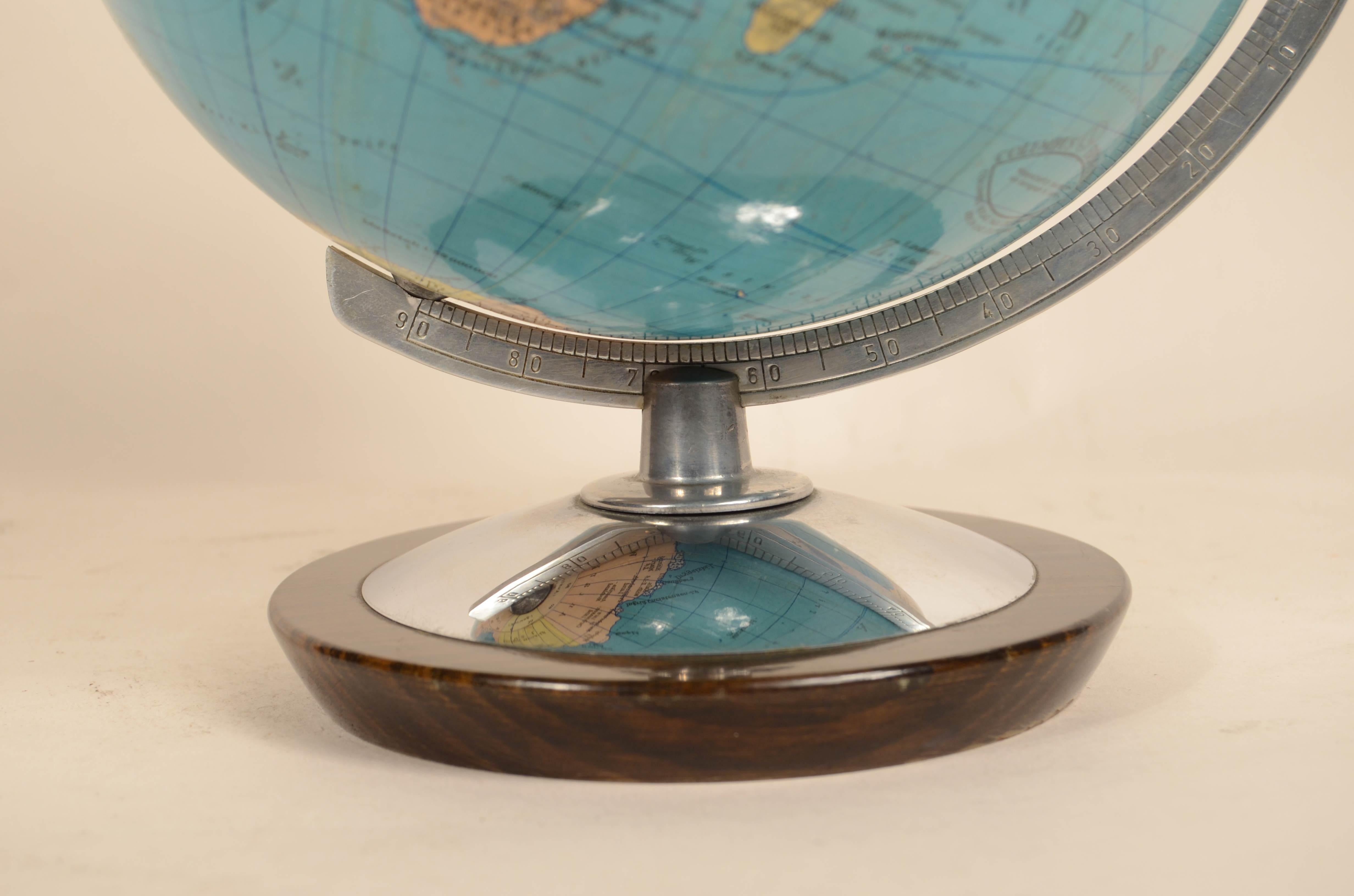 German earth globe Columbus Erdglobus by cartographer Paul Oestergaard 1950s For Sale 5