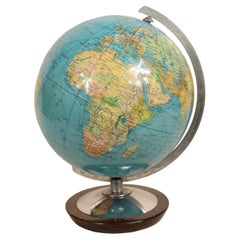 Columbus Erdglobus allemand par le cartographe Paul Oestergaard années 1950