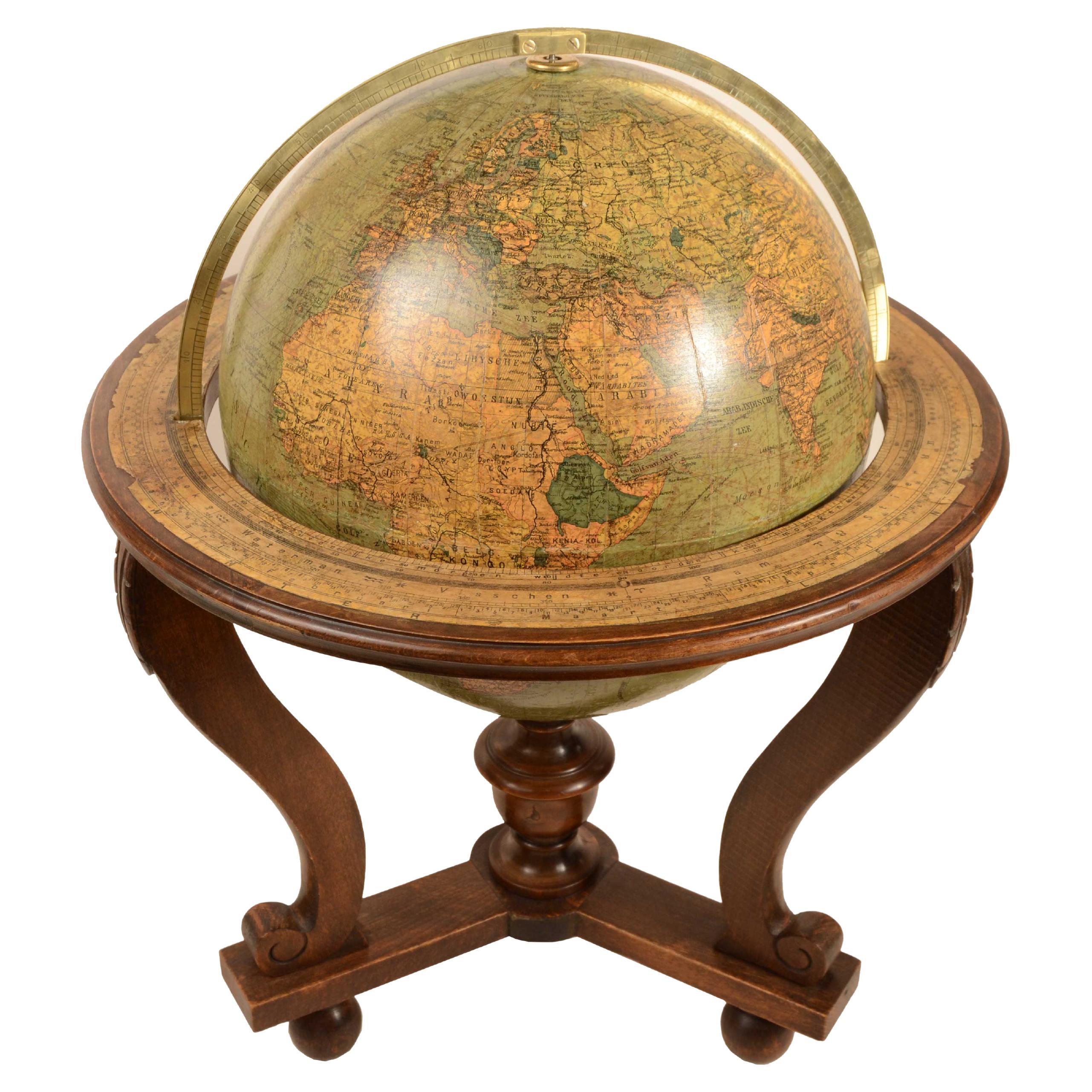 German Columbus terrestrial globe for the Dutch market early 20th century