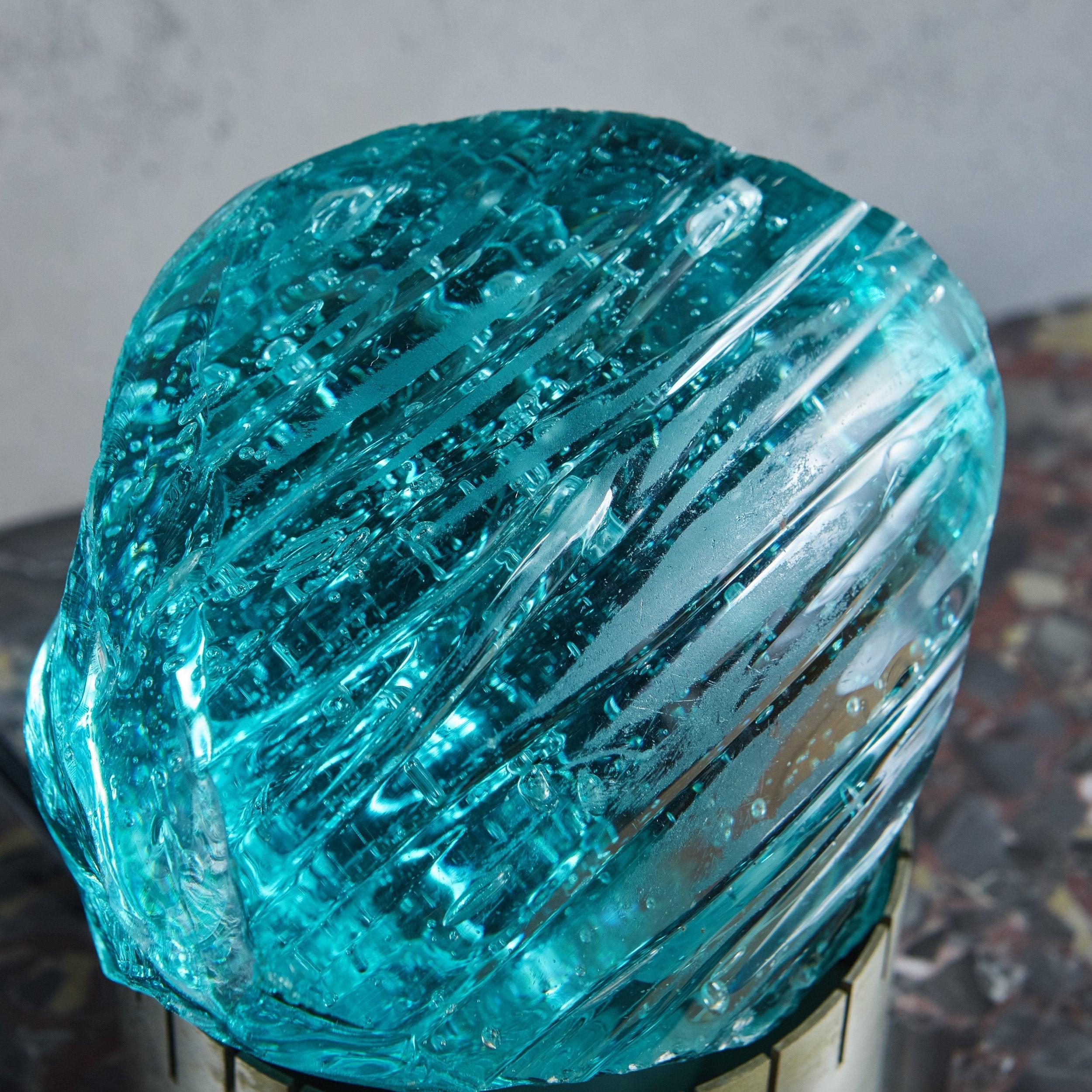 Modern Globular Bubble Glass Table Lamp by Max Ingrand for Saint-Gobain, France 1960s For Sale