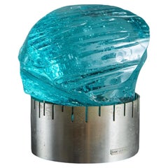 Globusförmige Blasenglas-Tischlampe von Max Ingrand für Saint-Gobain, Frankreich 1960er Jahre