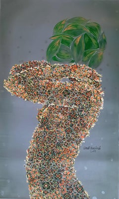 Flower daydreams Glodi Kasindi Malumbe Contemporary African art painting nude