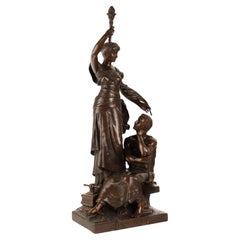 Gloire au Travail Bronzo Henri Louis Levasseur Francia Prima Metà '900
