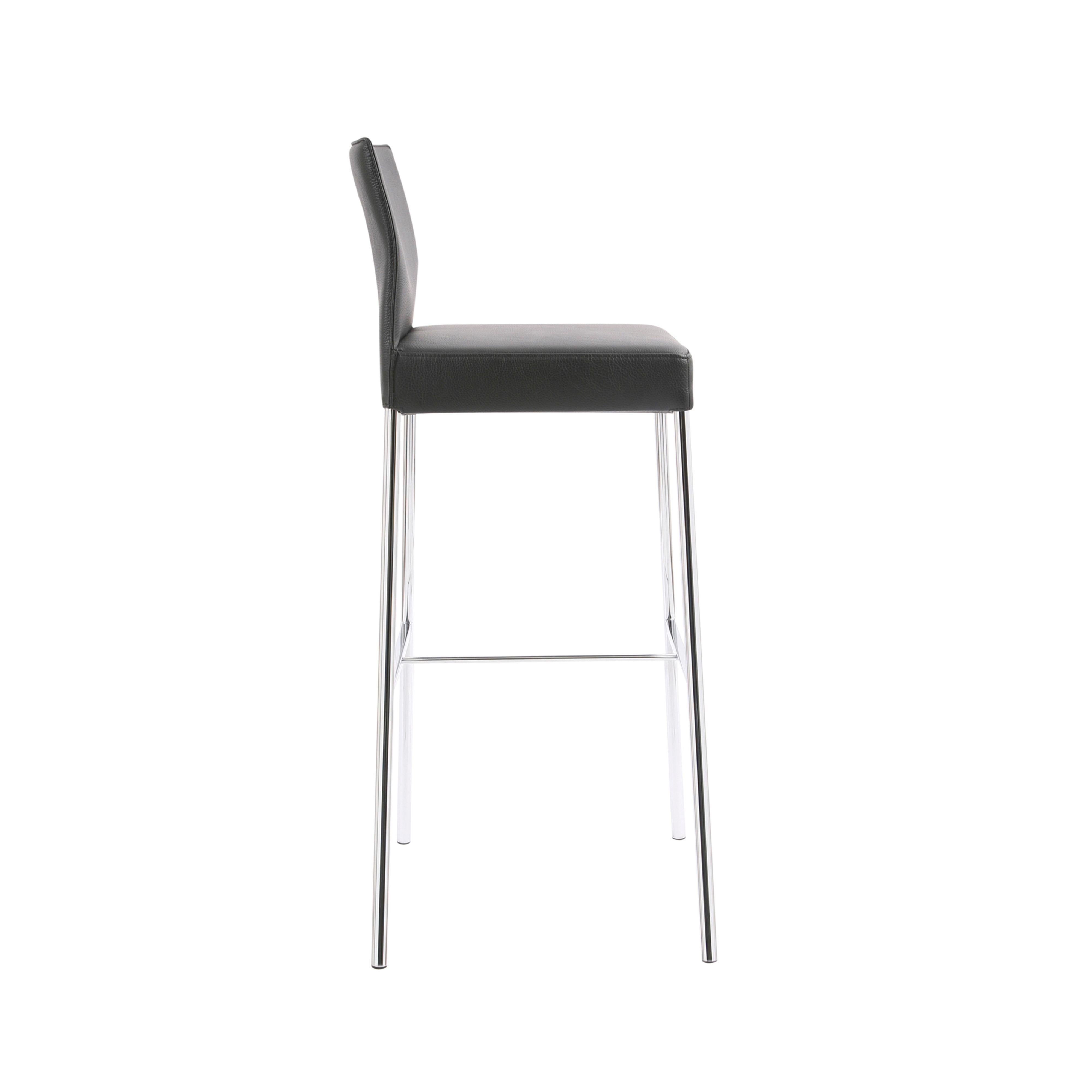 Moderne Tabouret de bar GLOOH en cuir noir par KFF en vente