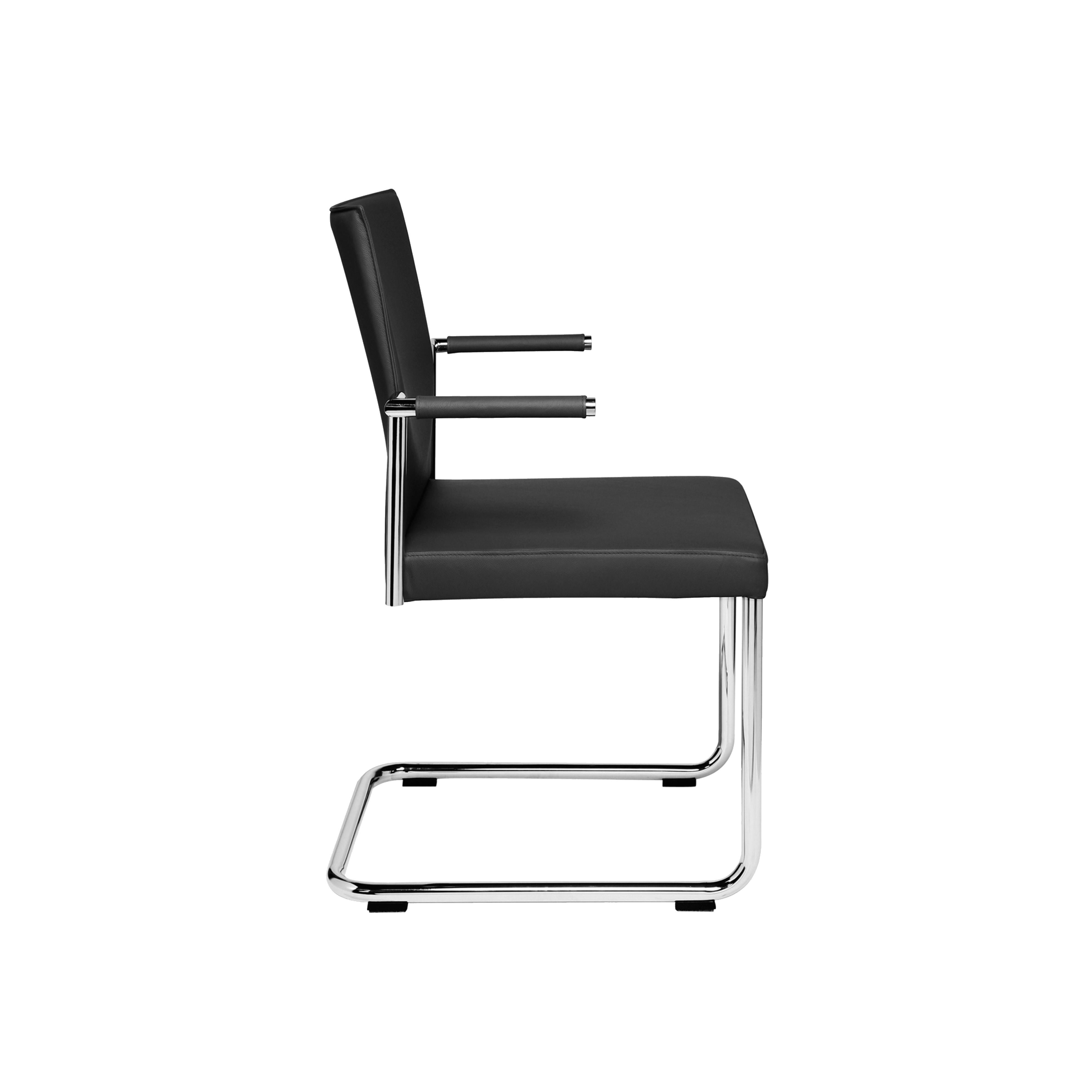 black cantilever chair