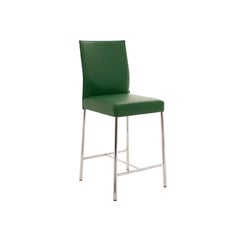 Glooh Counter Stool in Green Leather by KFF