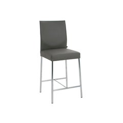 Glooh Counter Stool in Grey Leather by KFF