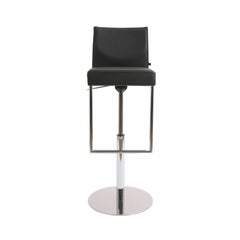 GLOOH Tall Bar Stool with Cantilever in Black Leather by KFF