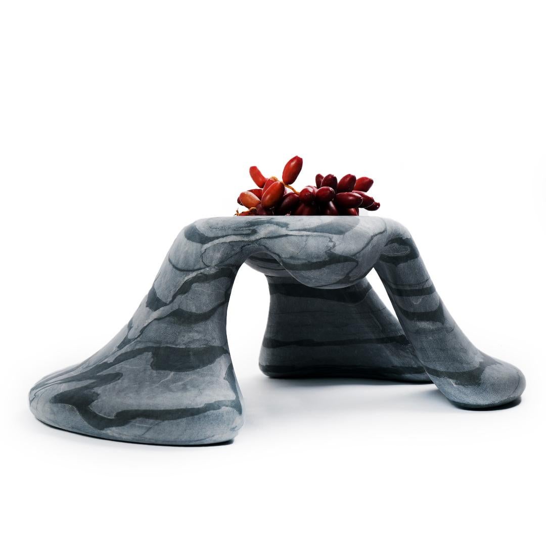 Gloop’s 3 Multifunction Marble Sculpture by Jean Pascal Levy-Trumet
Limited Edition Of 6 Pieces.
Dimensions: D 66 x W 46 x H 23,5 cm.
Materials: Graphito marble.

After graduating from 4 years of studies of scenography at Ecole Nationale Supérieure
