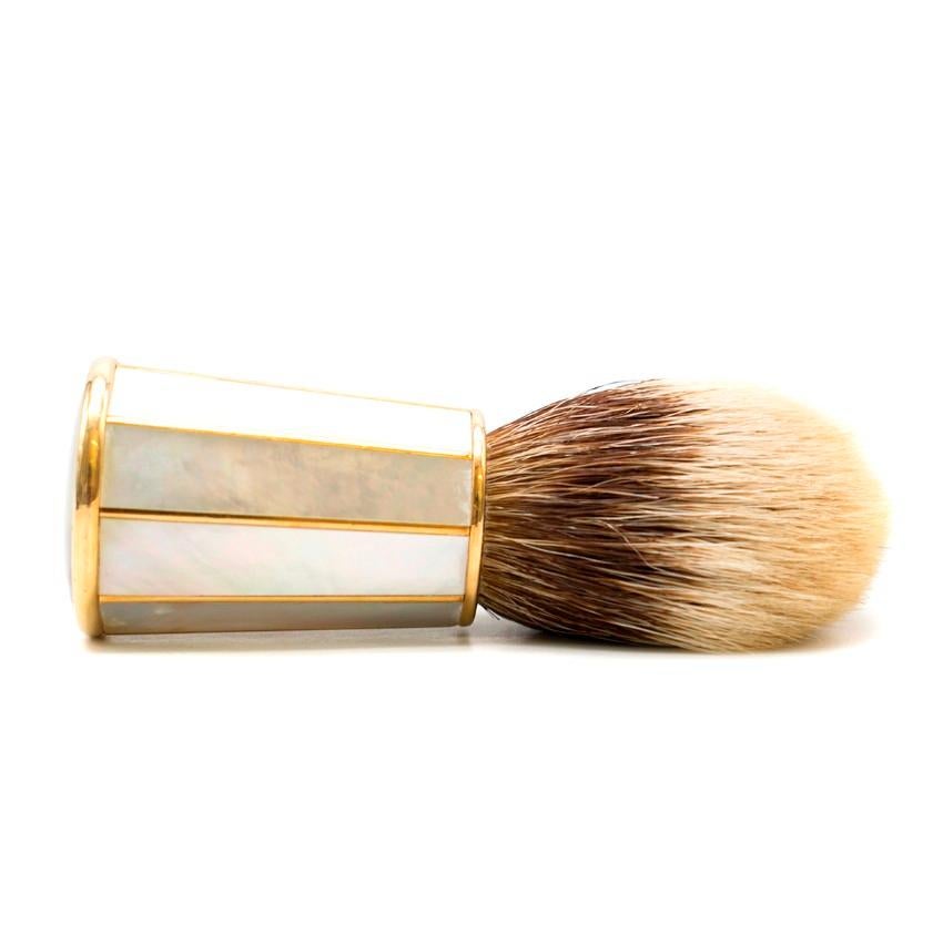 G.Lorenzi Milano Mother of Pearl and Gold Shaving Brush 2