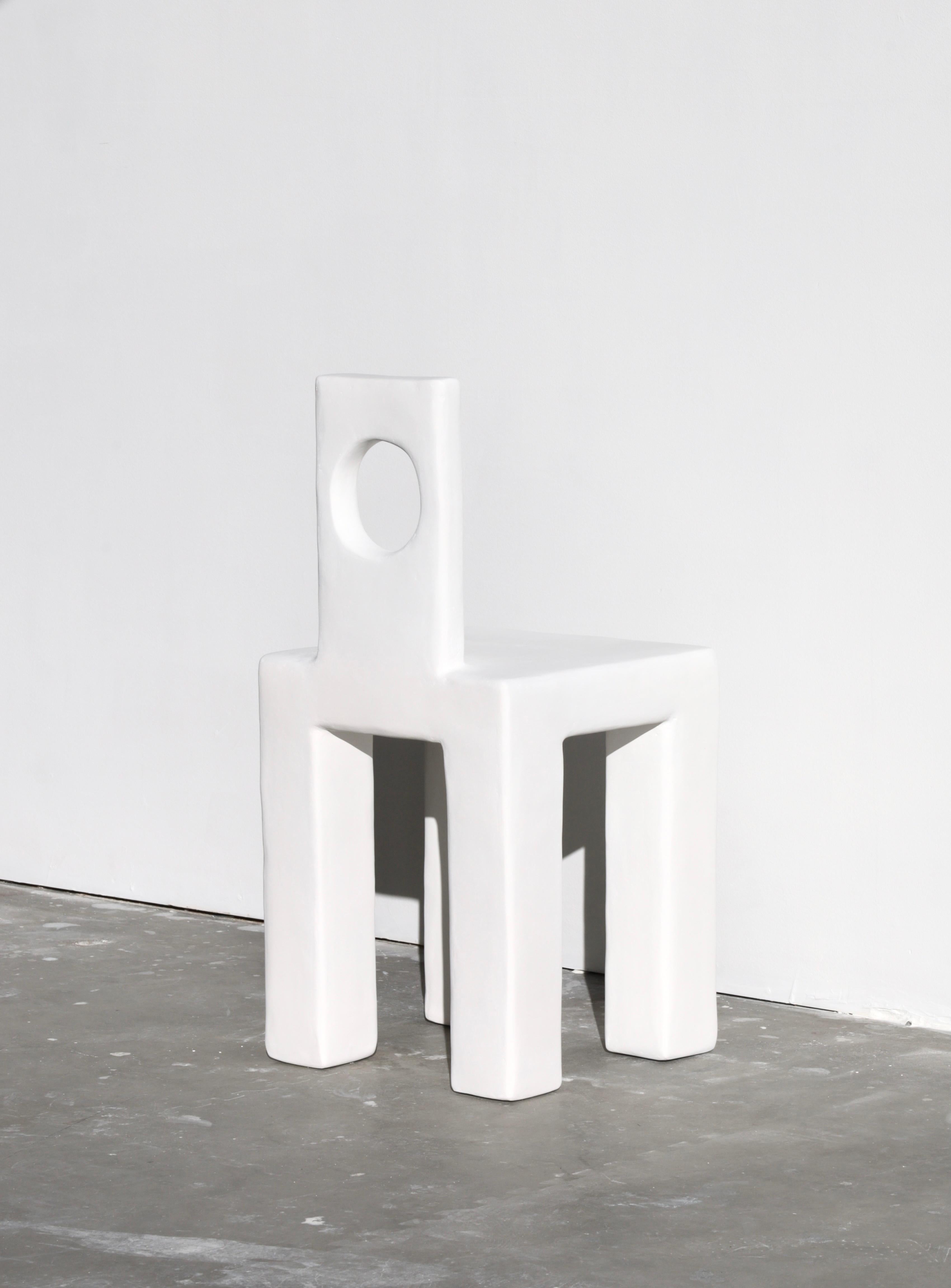 American gloria brutalist sculptural plaster chair by öken house studios