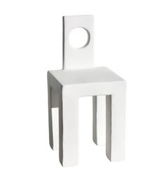 gloria brutalist sculptural plaster chair by öken house studios