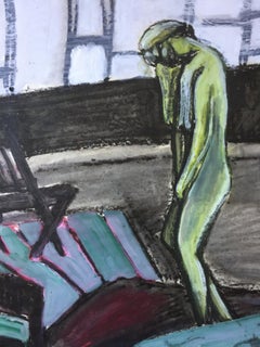 Encaustic Figurative 1960's Gloria Dudfield