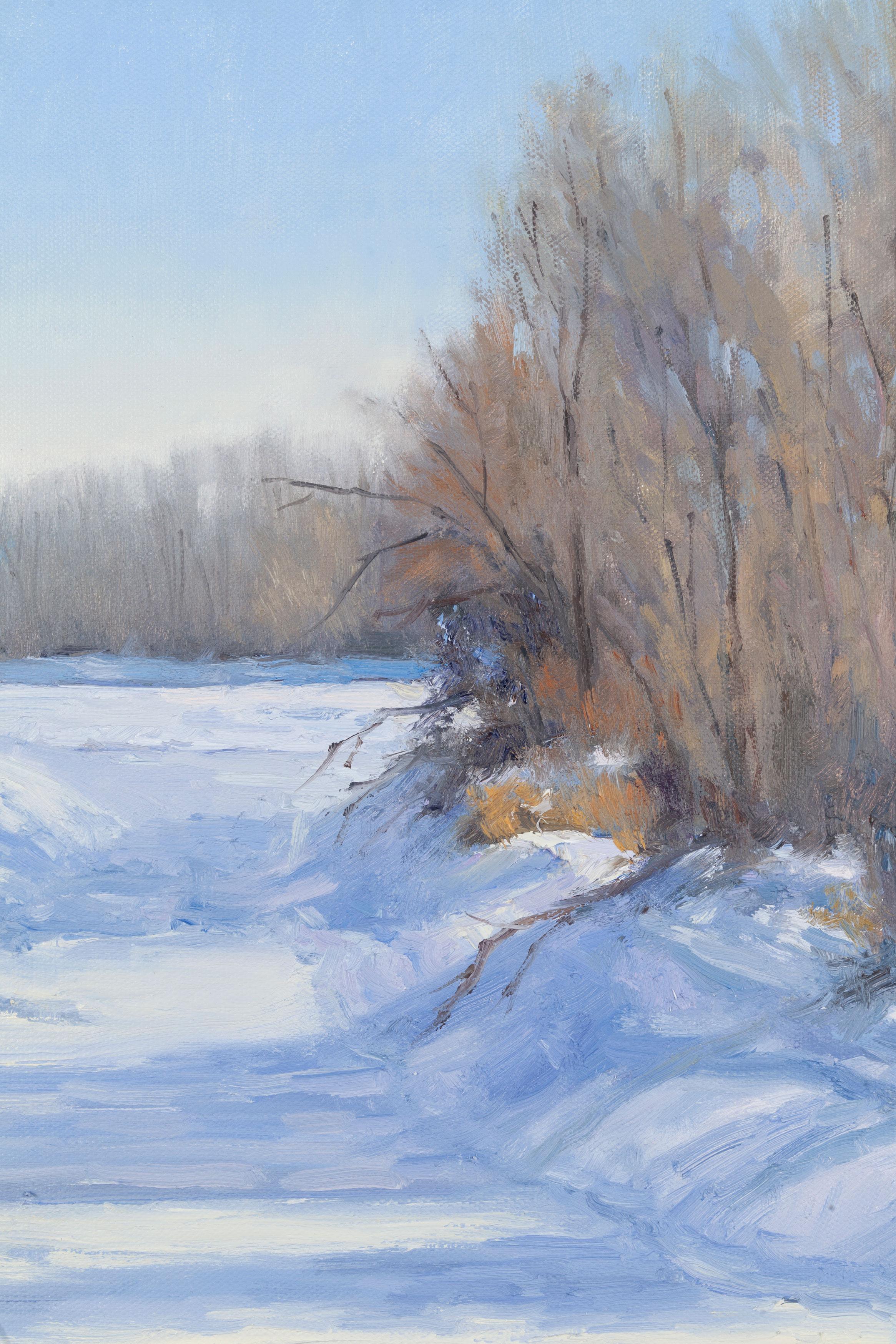 Skateboardfahren am Moniteau Creek bis zum Fluss – Painting von Gloria Gaus