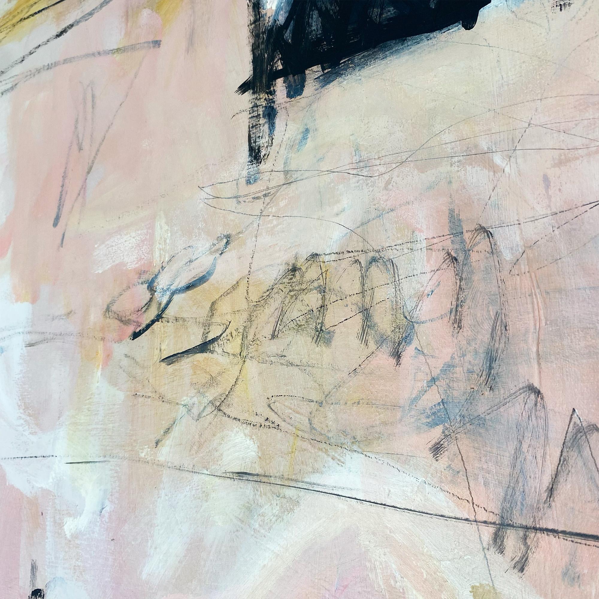 Dies ist ein abstraktes Originalgemälde der kanadischen Künstlerin Gloria Green mit einer kühnen Komposition und Schichten von Texturen, die ein komplexes zeitgenössisches Kunstwerk schaffen.

