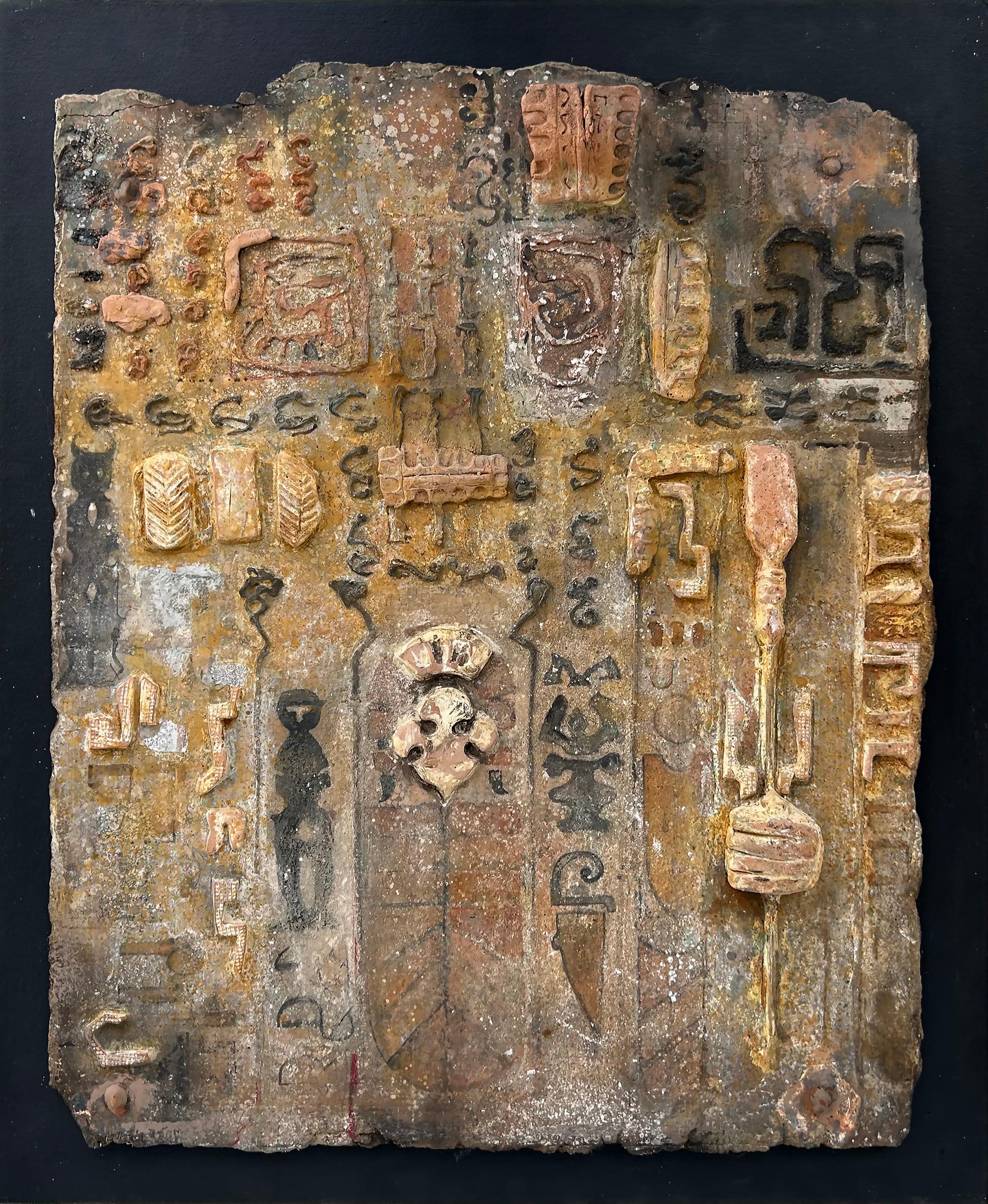 20ième siècle Gloria Lomas Cuban-American Artist Mixed Media Plaque Wall Sculptures, Set of 3 en vente