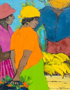Painting of Caribbean Women, Signed by Gloria Lynn