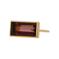 Gloria Ring Brown Garnet 18k Solid Matte Gold