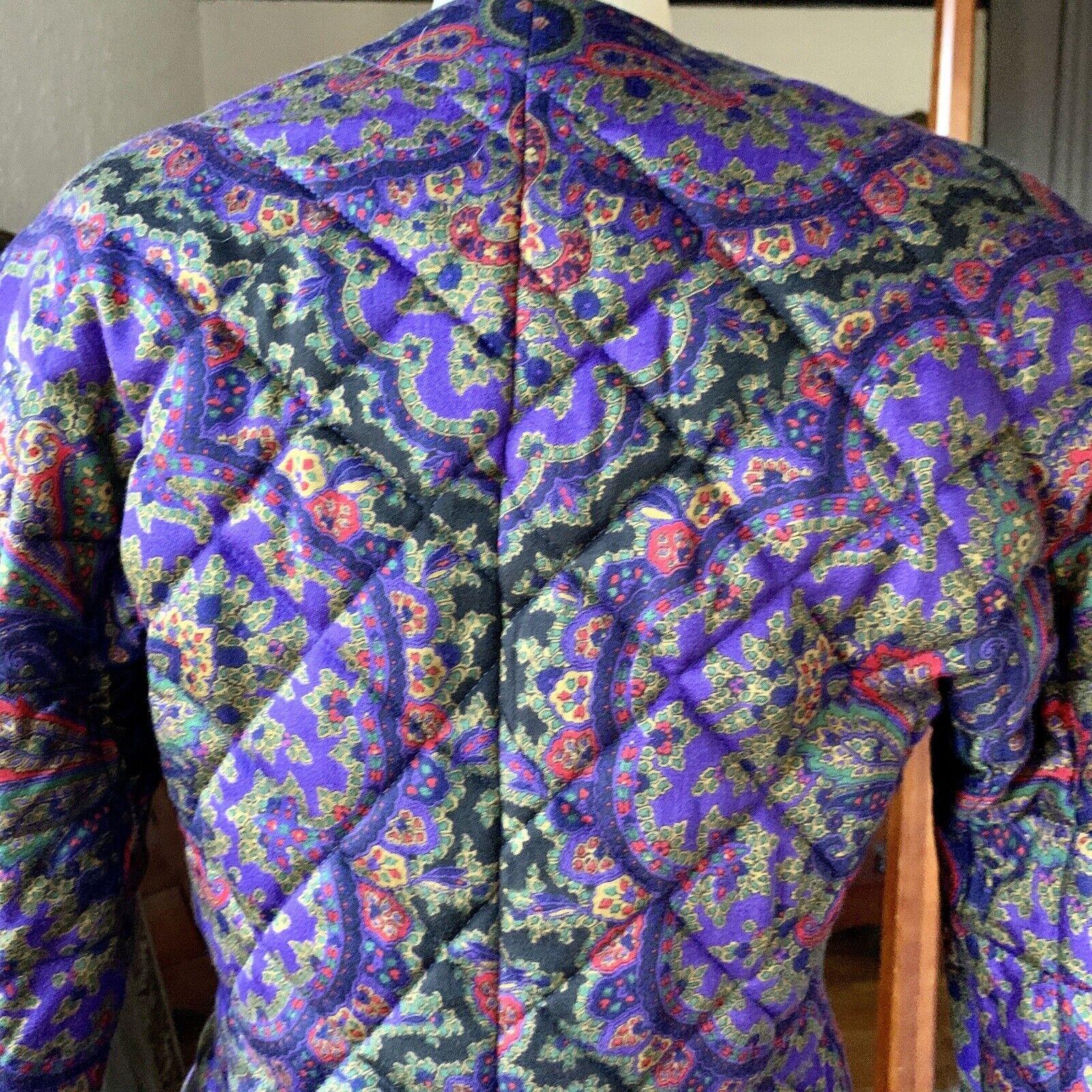 GLORIA SACHS Couture 1980s Two Piece PAISLEY FUR Suit Skirt Jacket Wool 10 For Sale 6