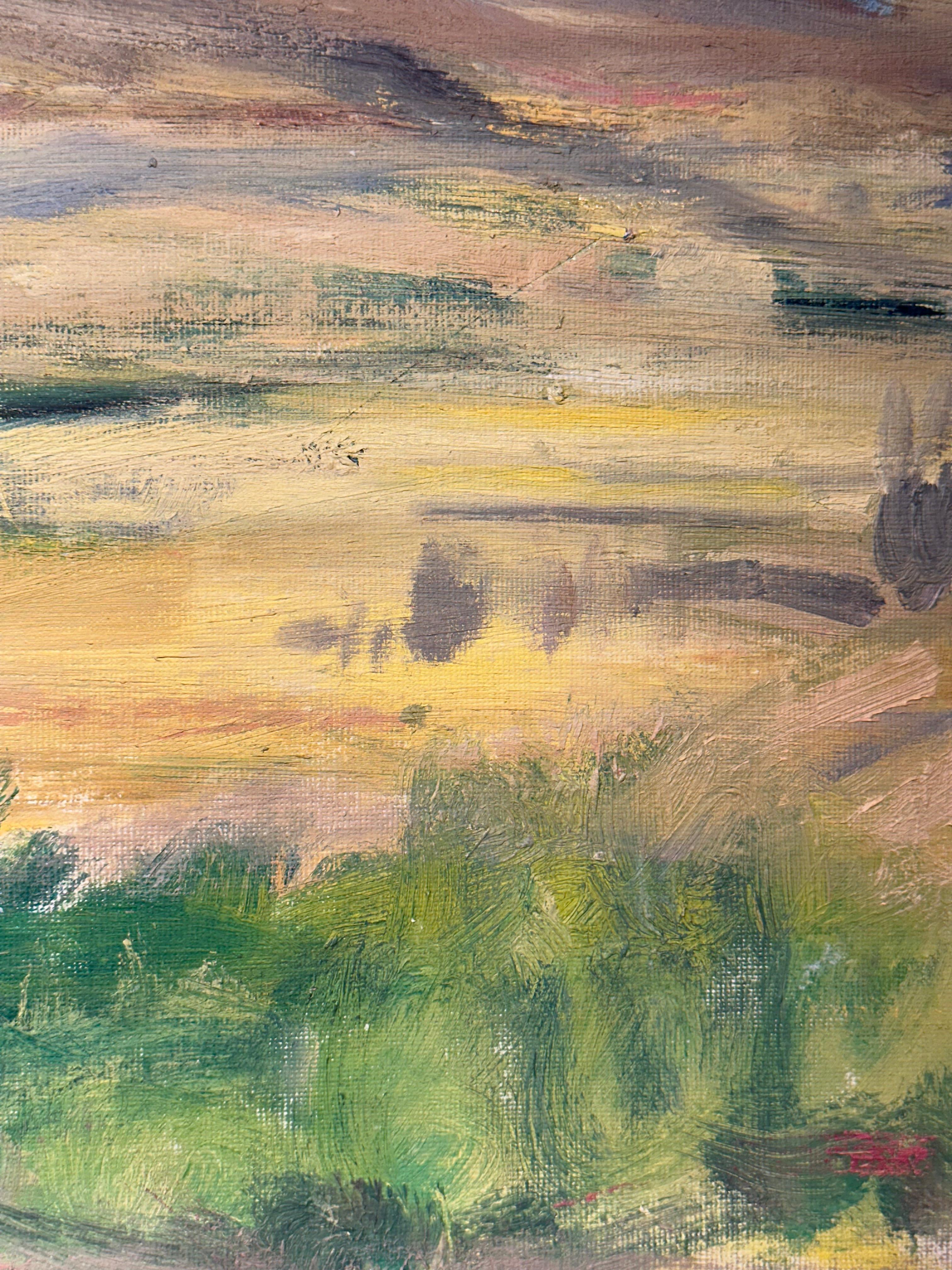 DONDE SE DIVISAN INFINITOS CAMPO I, 2025 – Painting von Gloria Sáez