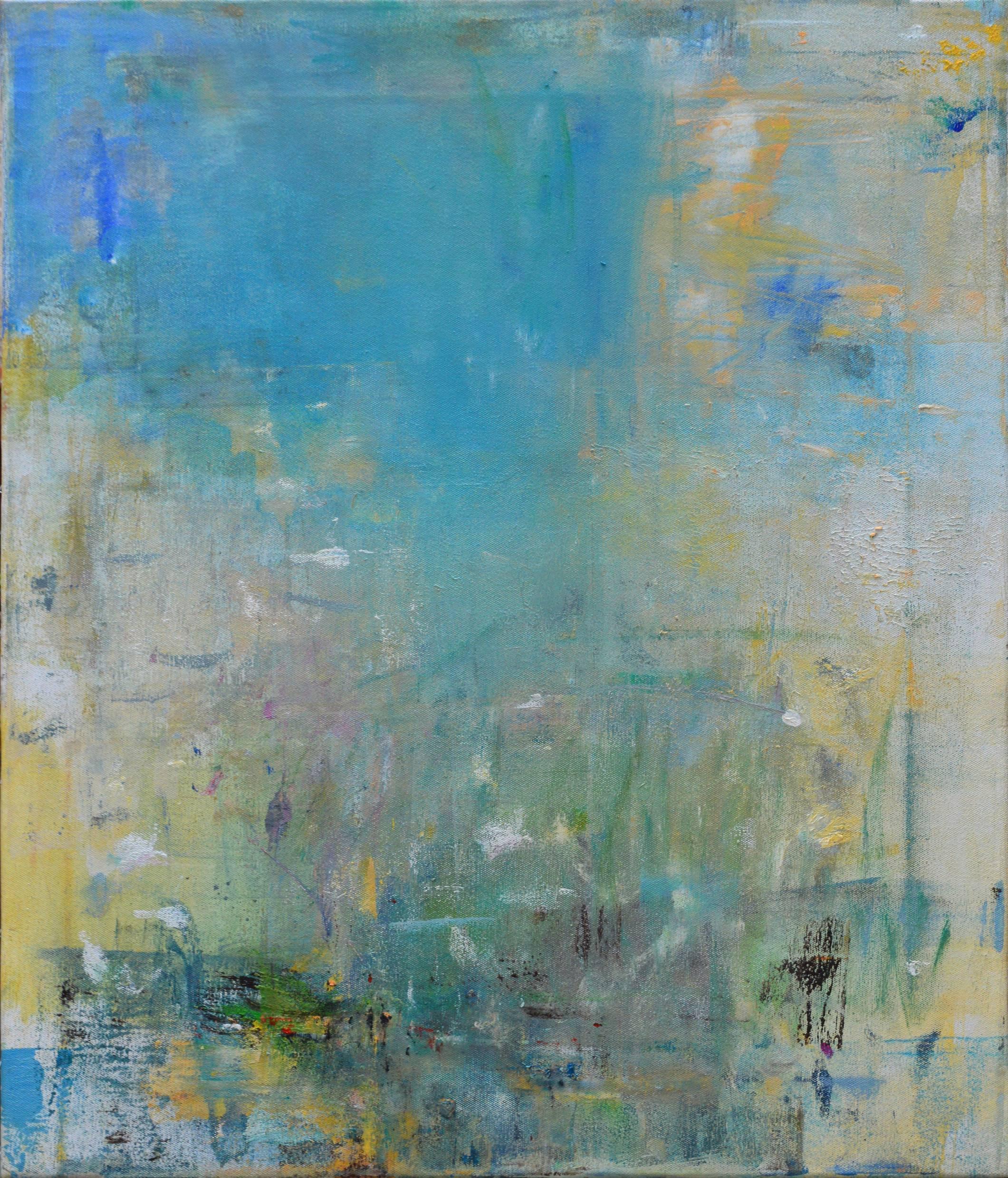 Gloria Sáez Abstract Painting - Gloria Saez, "In the Lake - En el Lago", Oil on canvas, 2017