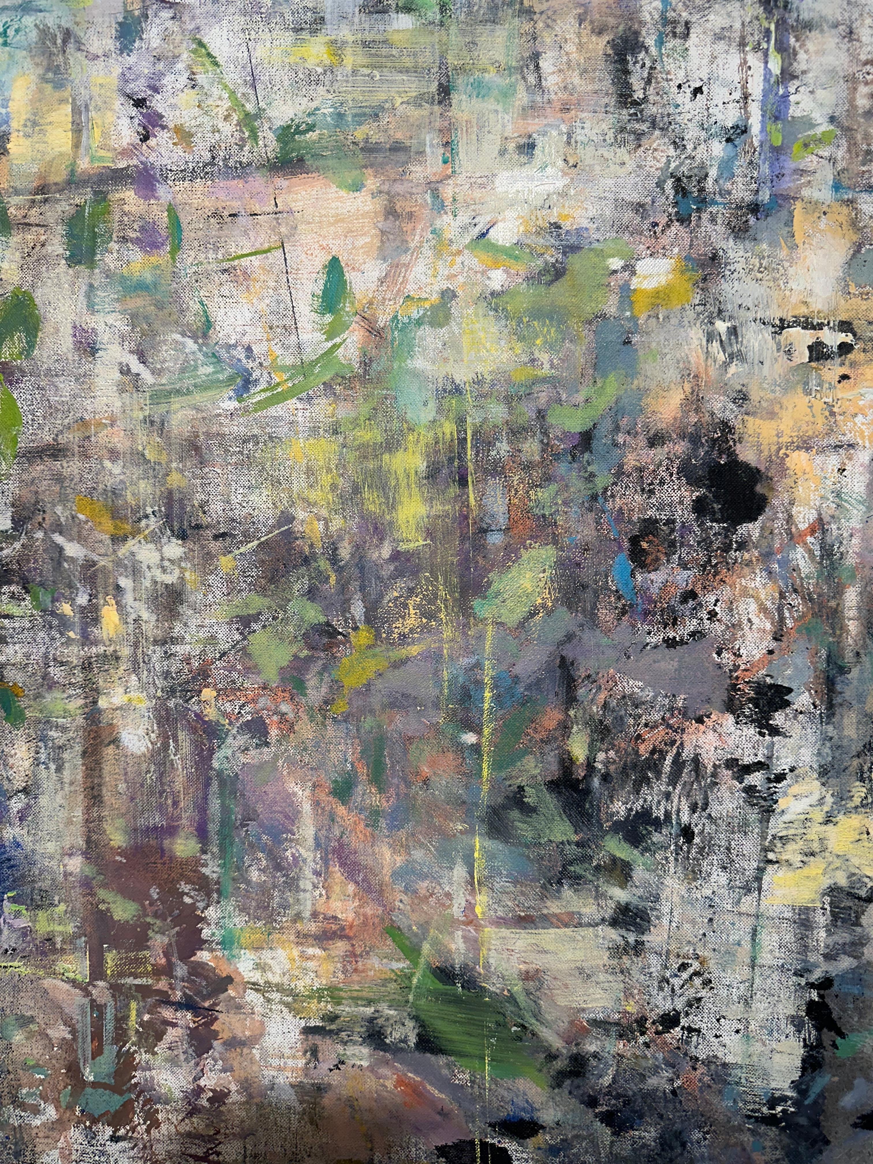 Gloria Saez, „Flores en el Jardin“, abstraktes Ölgemälde im Angebot 8