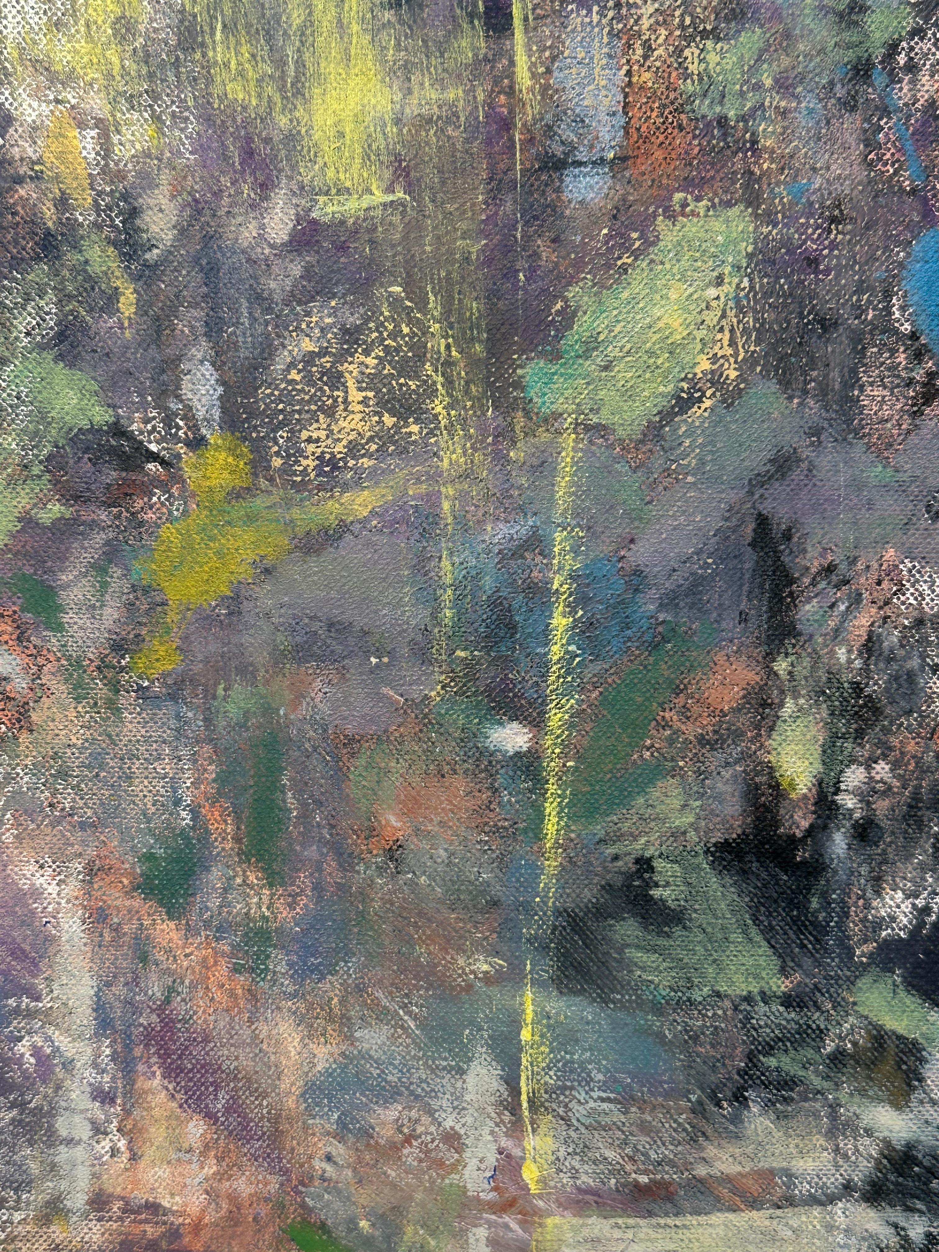 Gloria Saez, „Flores en el Jardin“, abstraktes Ölgemälde im Angebot 11