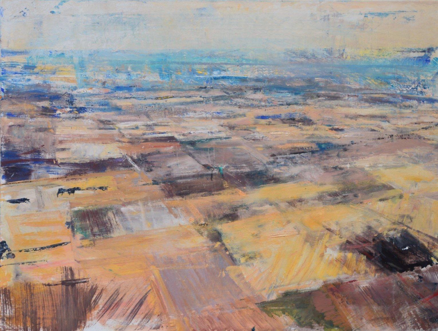 Gloria Saez, Campos de Castilla, Öl auf Leinwand, 2022 – Painting von Gloria Sáez