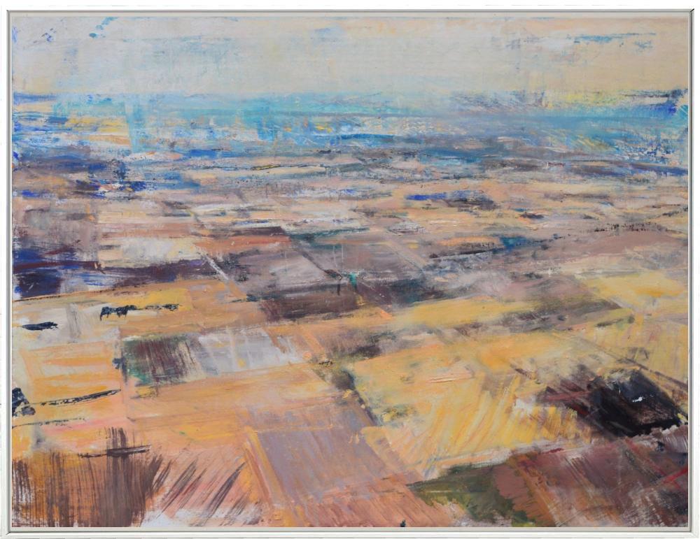 Gloria Sáez Landscape Painting – Gloria Saez, Campos de Castilla, Öl auf Leinwand, 2022
