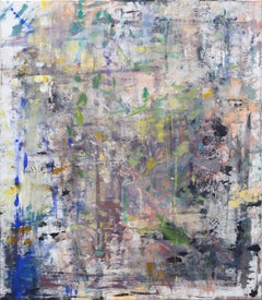"Flowers in the Garden" Oil on canvas, Contemporary Abstract Painting