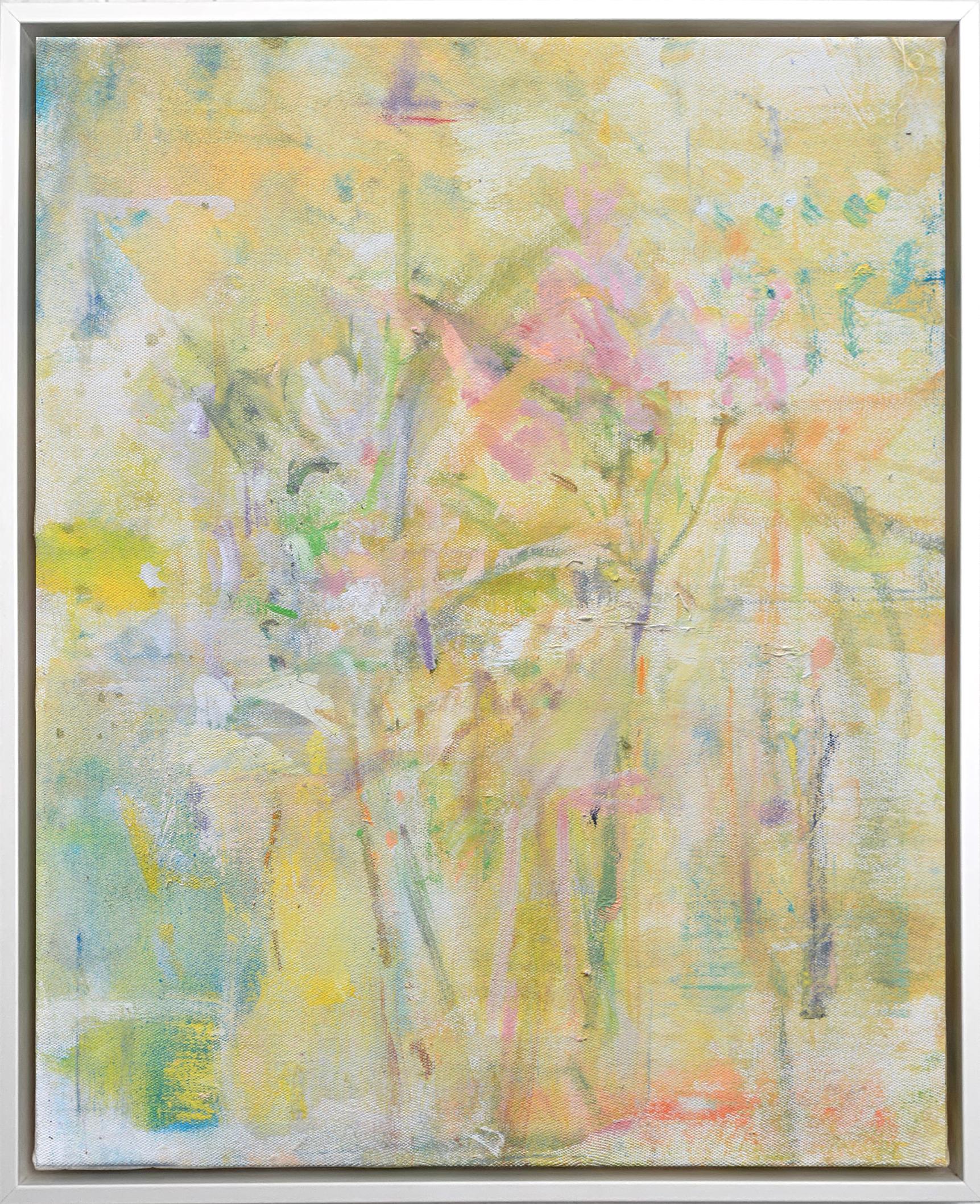 Gloria Sáez Landscape Painting - Gloria Saez, "Flowers for Van Gogh" Abstract Oil Painting