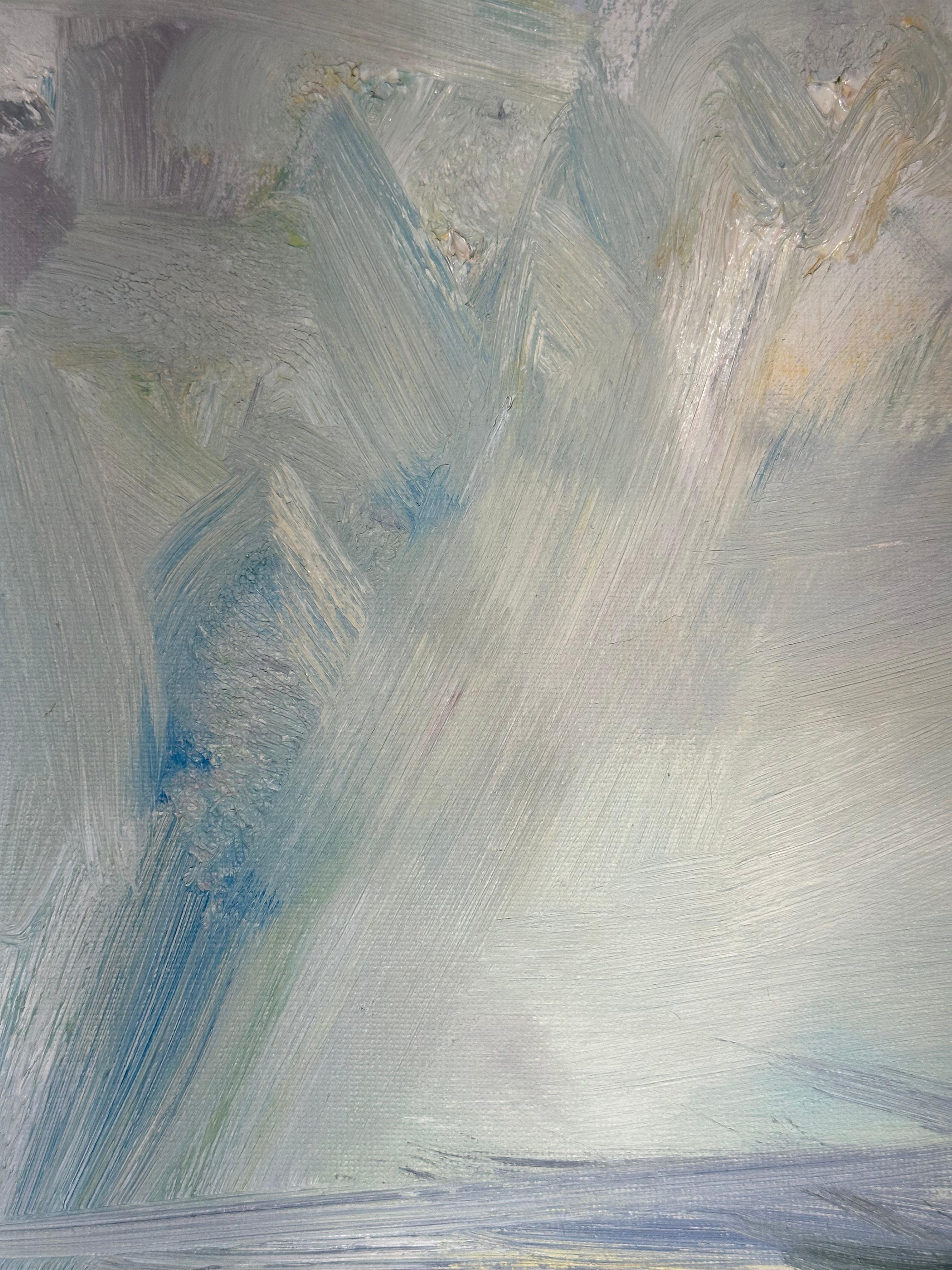 “I Return to That Place” Oil on Canvas (2025) Contemporary Abstract Painting - Brown Landscape Painting by Gloria Sáez