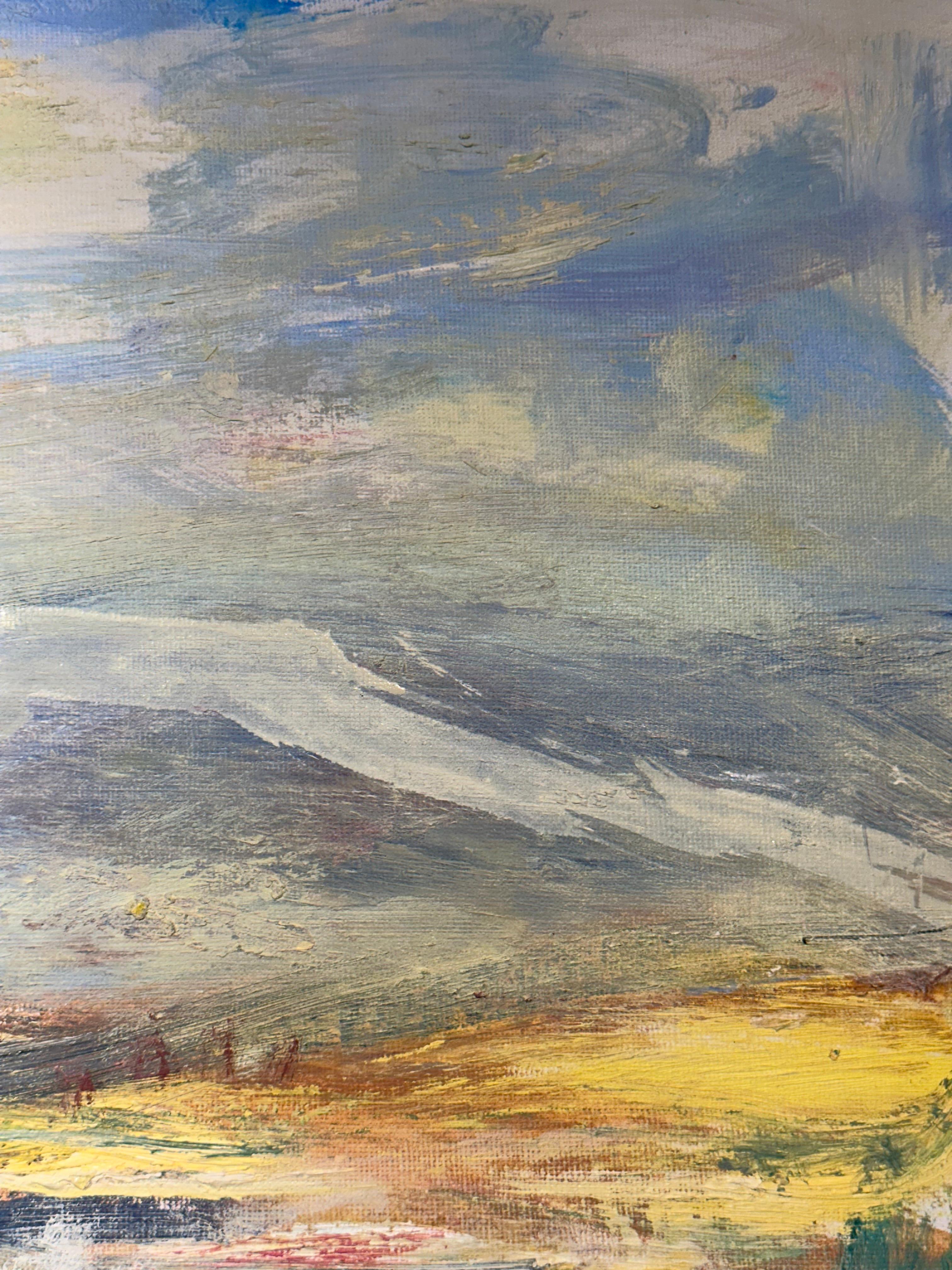 DONDE SE DIVISAN INFINITOS CAMPOS II, 2025 (Abstrakt), Painting, von Gloria Sáez