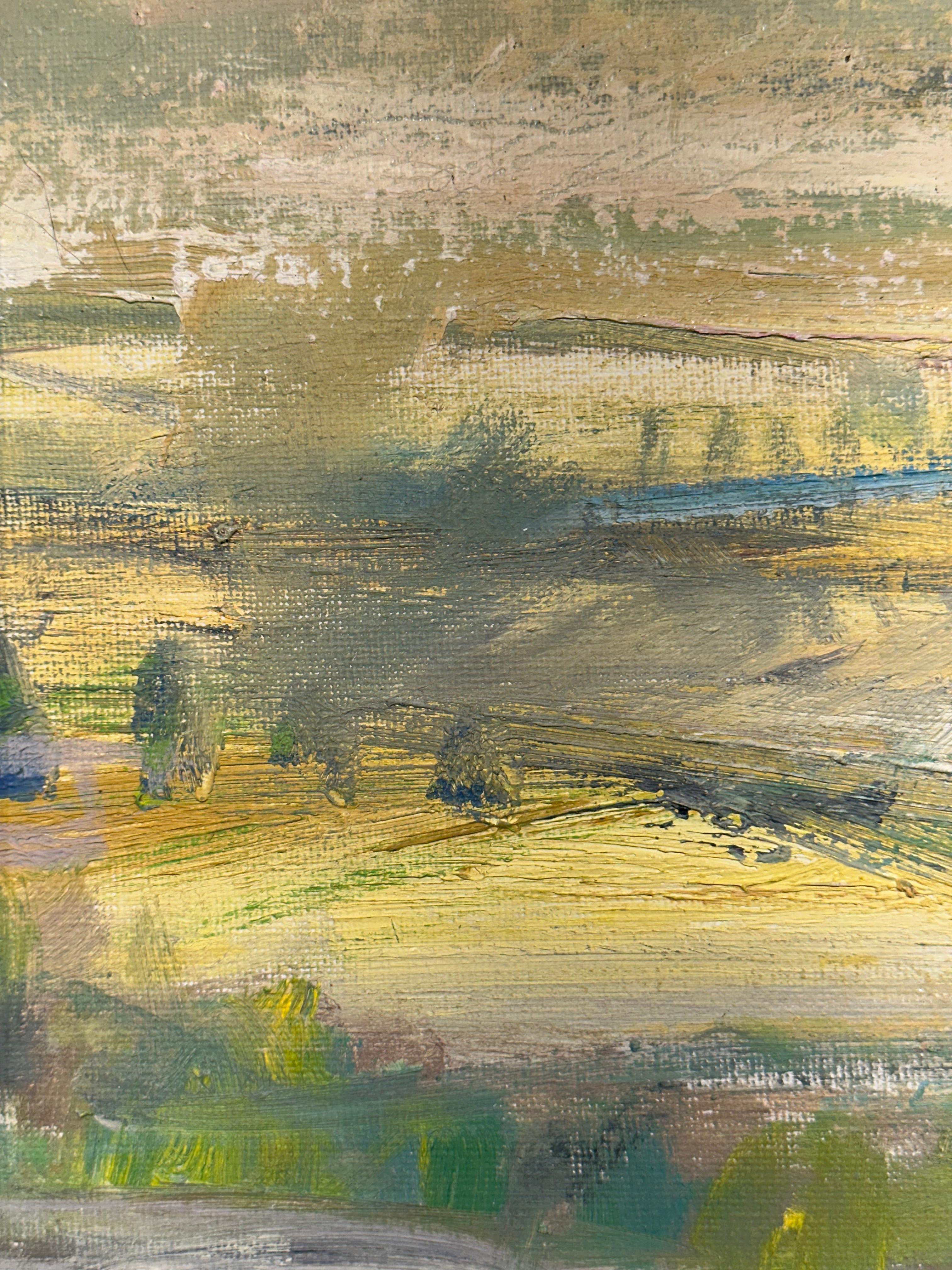 “Where Infinite Fields Are Seen 2” Oil on Canvas Contemporary Abstract Landscape For Sale 7