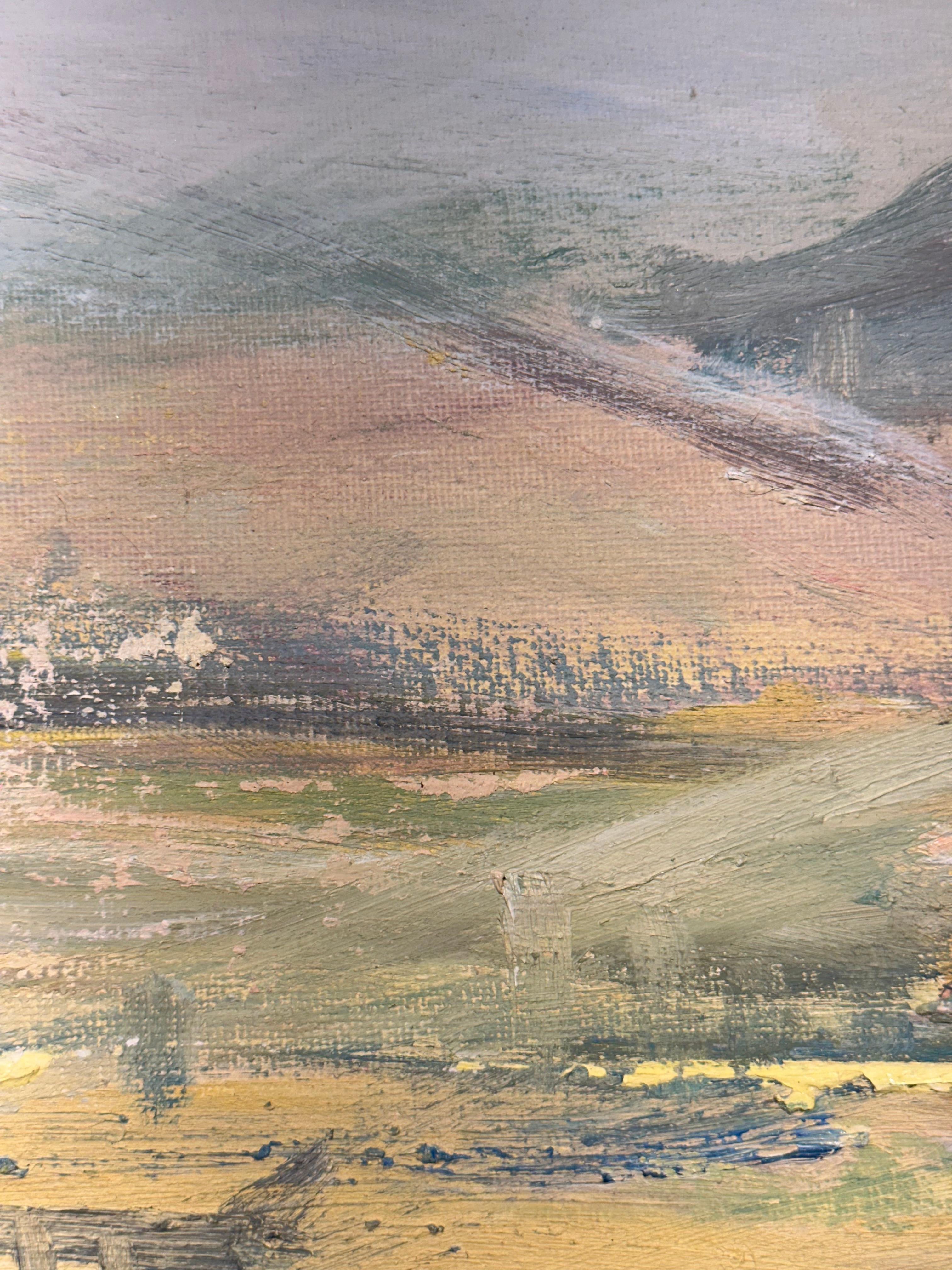 “Where Infinite Fields Are Seen 2” Oil on Canvas Contemporary Abstract Landscape - Painting by Gloria Sáez