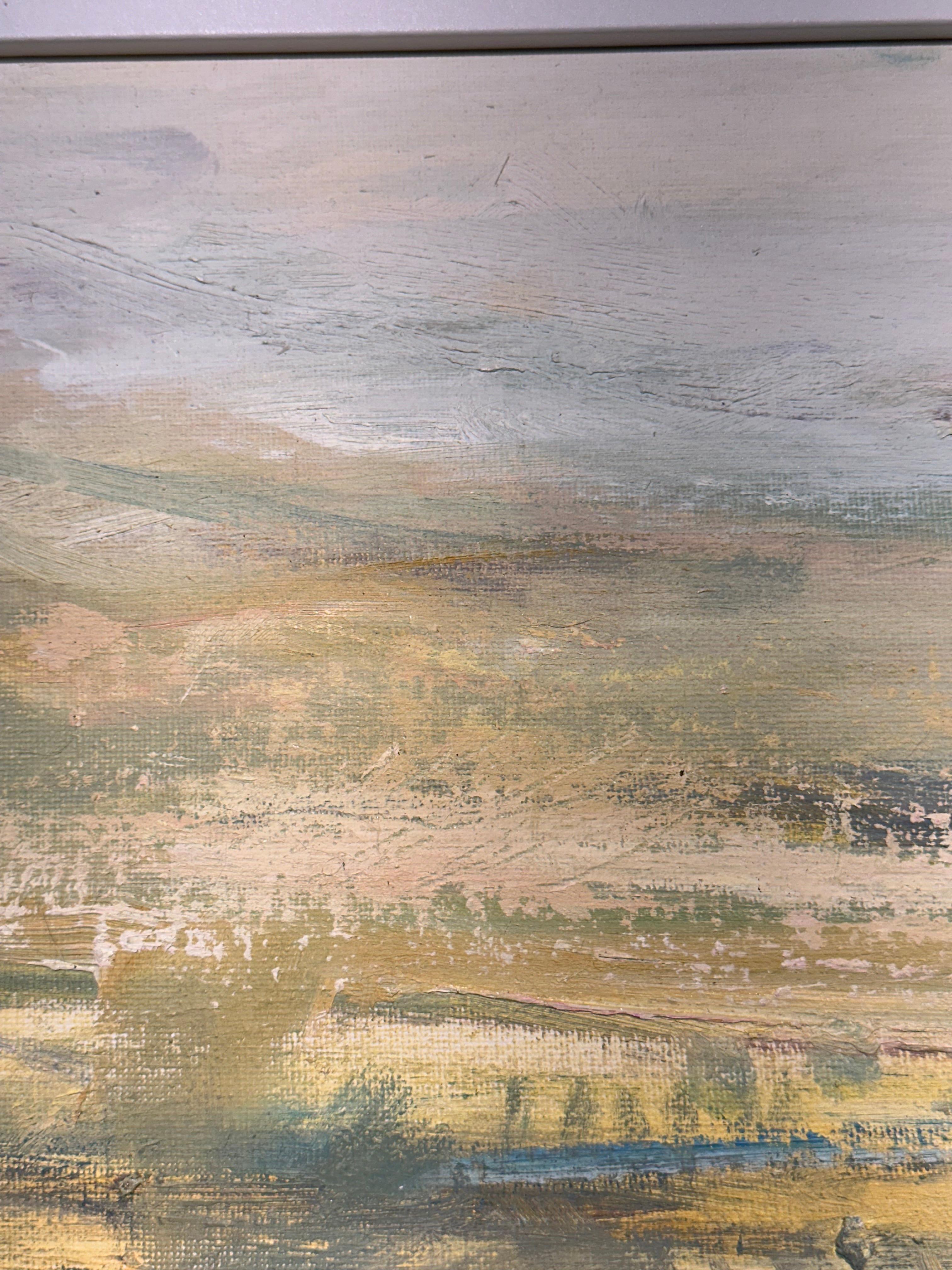 “Where Infinite Fields Are Seen 2” Oil on Canvas Contemporary Abstract Landscape For Sale 1