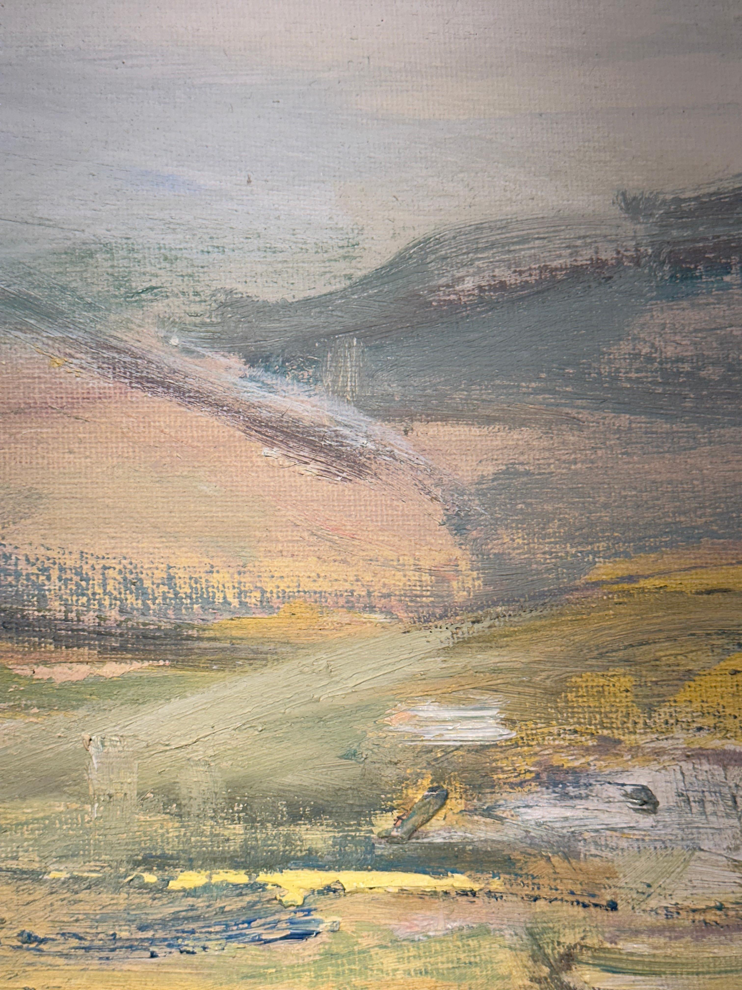 “Where Infinite Fields Are Seen 2” Oil on Canvas Contemporary Abstract Landscape For Sale 3